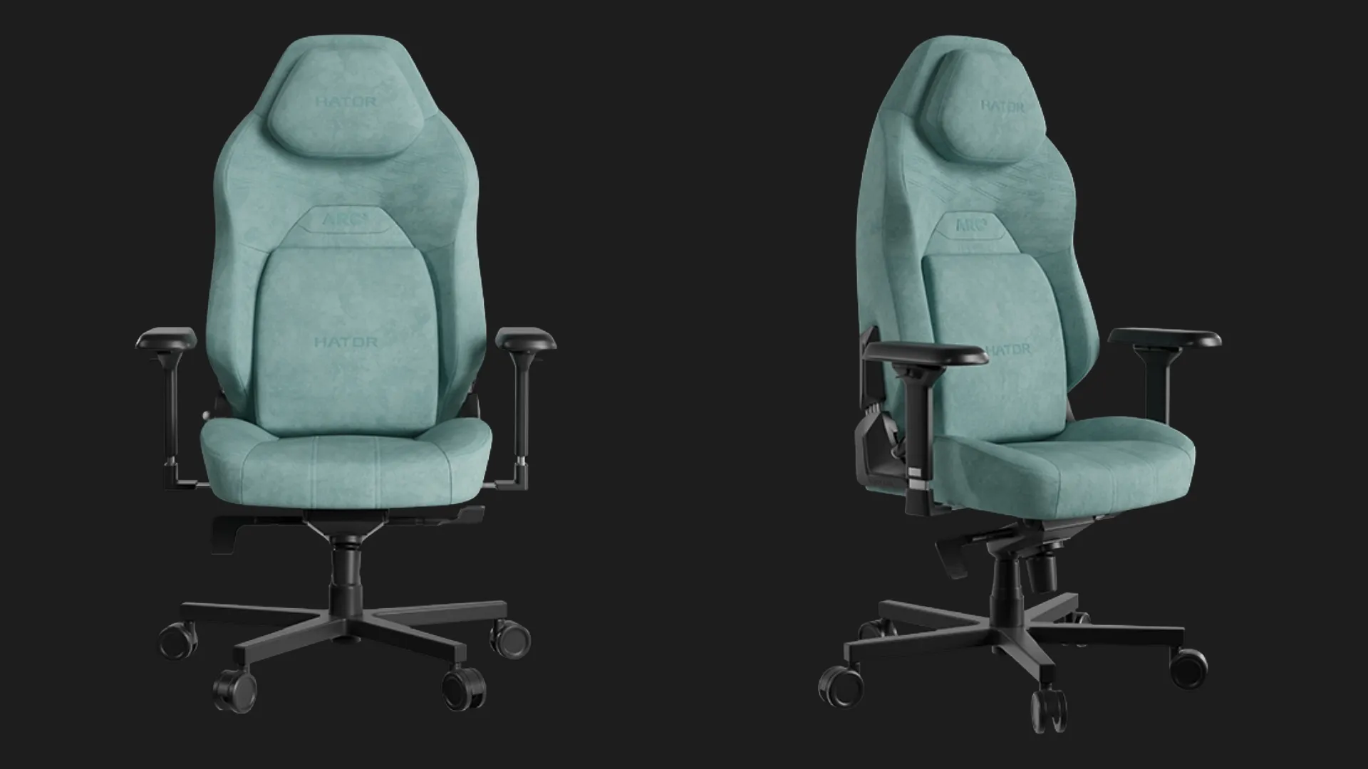Крісло для геймерів HATOR Arc 3 S Velour (Turquoise) (HTC3443S) (UA)