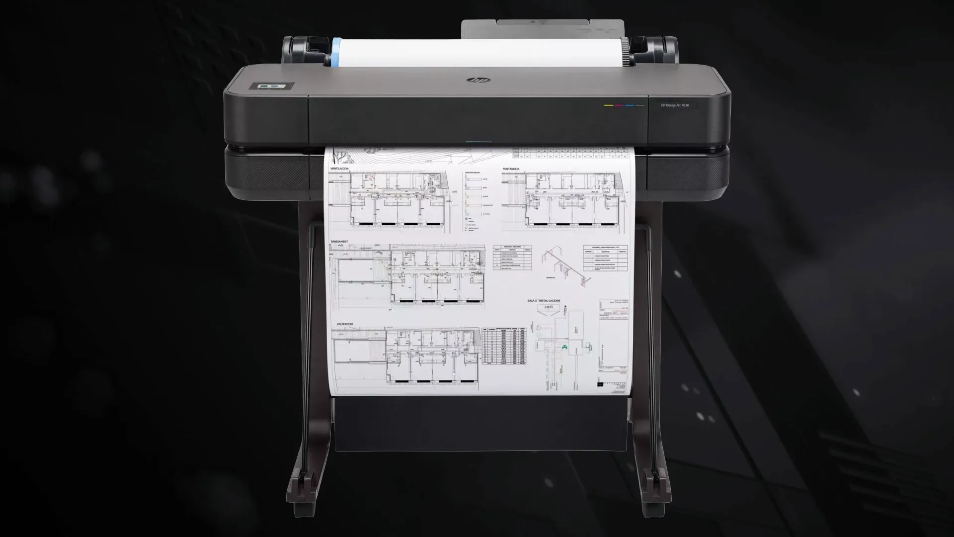 Принтер струйный HP 24" DesignJet T630 (Black) (5HB09D)