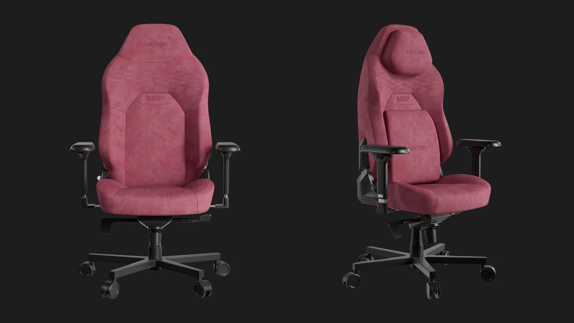 Крісло для геймерів HATOR Arc 3 L Velour (Orchid Pink) (HTC3444L) (UA)