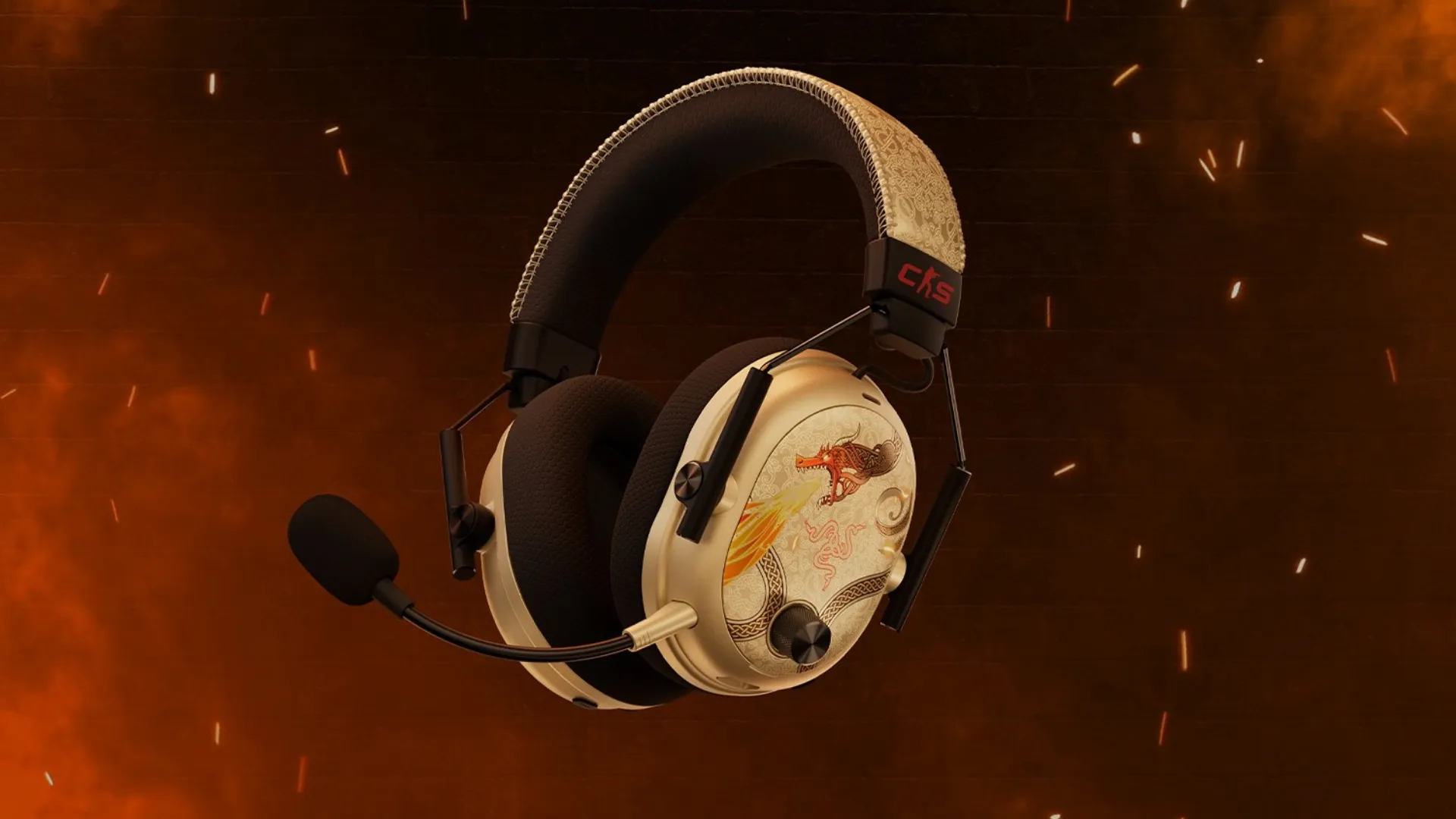 Игровая гарнитура RAZER Blackshark V3 PRO, Counter-Strike 2 Edition (Gold) (RZ04-05400800-R3M1) (UA)