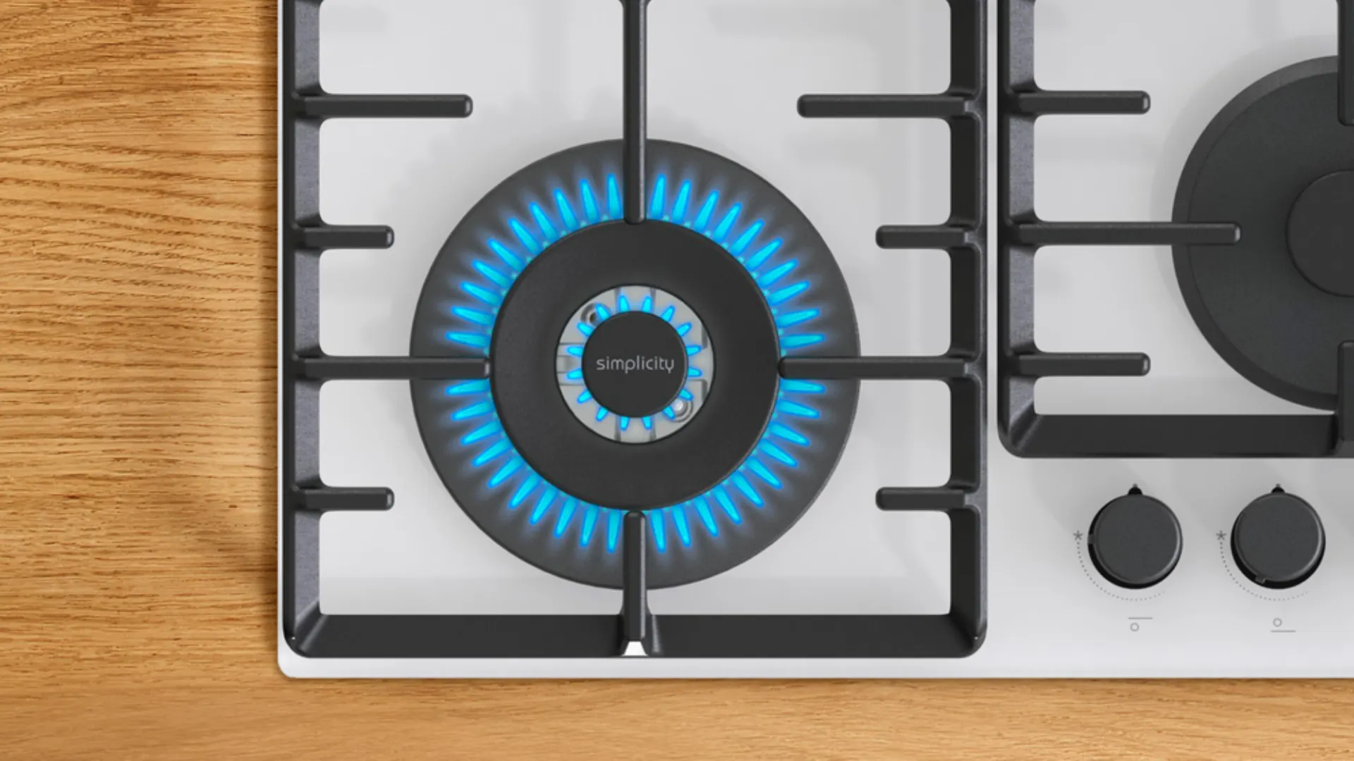 Варильна поверхня Gorenje газова на склі, 60см, чавун (GTW642SYW) (White)