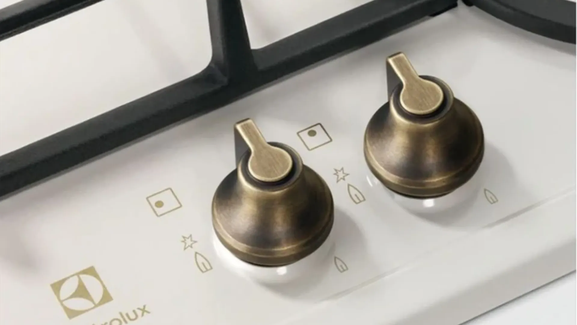 Варильна поверхня Electrolux газова на склі Rococo, 60см, чавун (GPE363RBV) (Champagne)