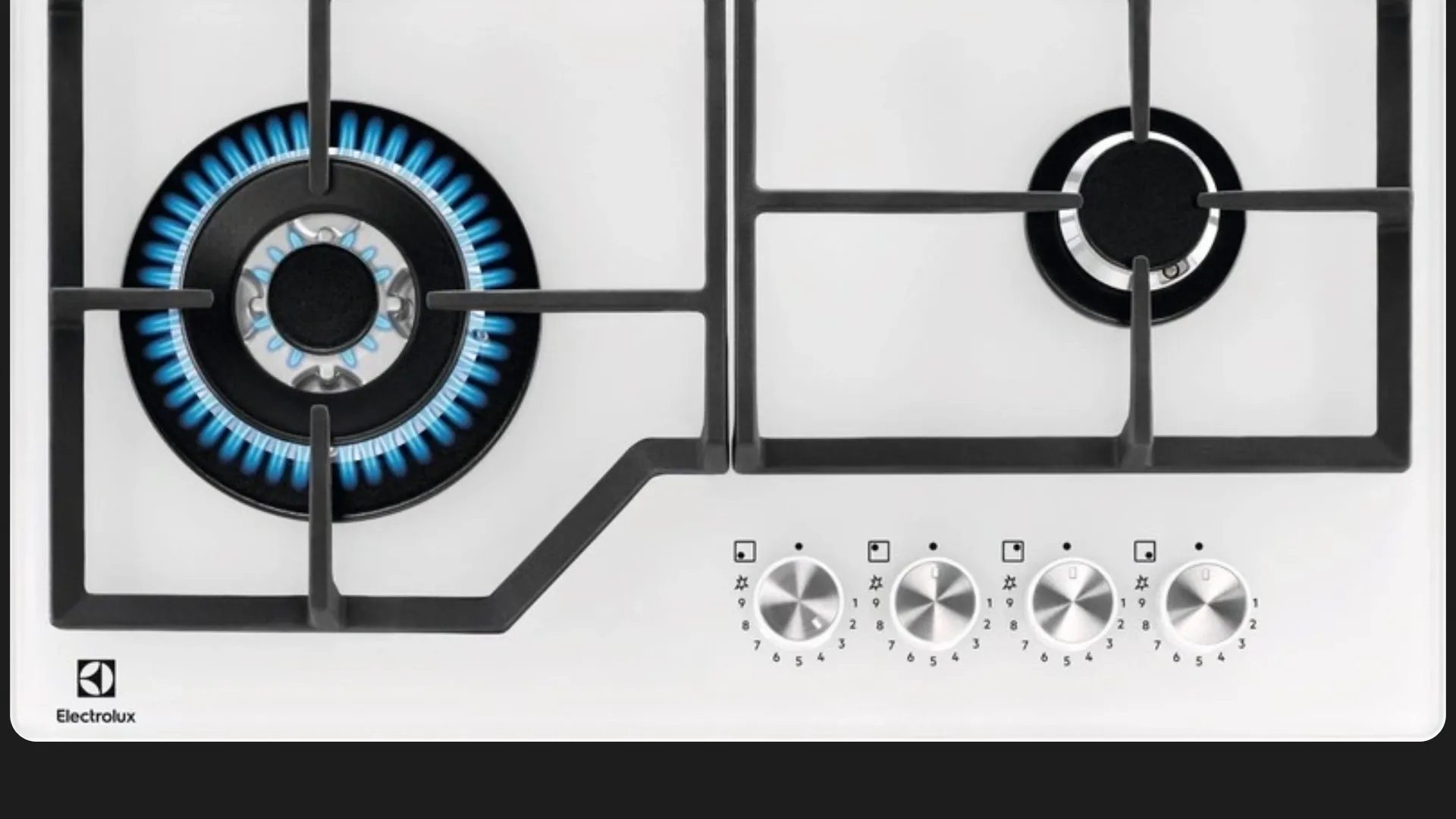 Варильна поверхня Electrolux газова на склі, 60см, чавун (KGG64362W) (White)