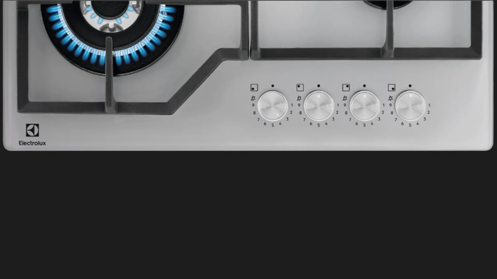 Варочная поверхность Electrolux газовая на стекле, 60см, чугун (KGG64362S) (Silver)