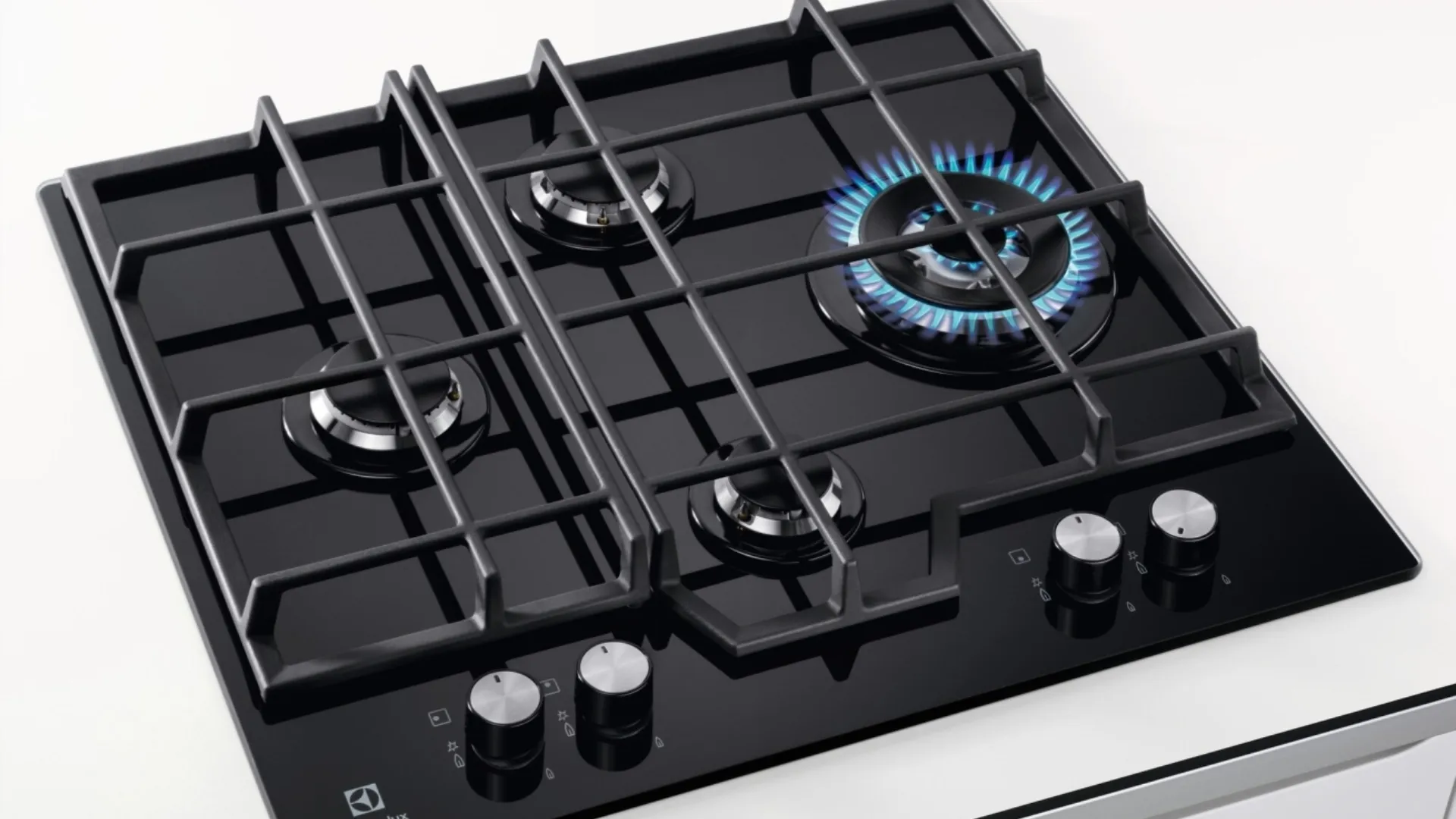 Варильна поверхня Electrolux газова на склі, 60см, чавун (KGG6456K) (Black)