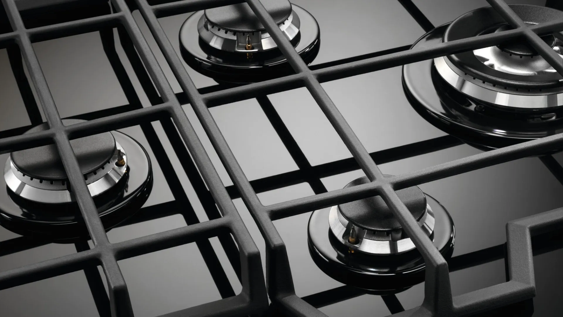 Варильна поверхня Electrolux газова на склі, 60см, чавун (KGG6456K) (Black)