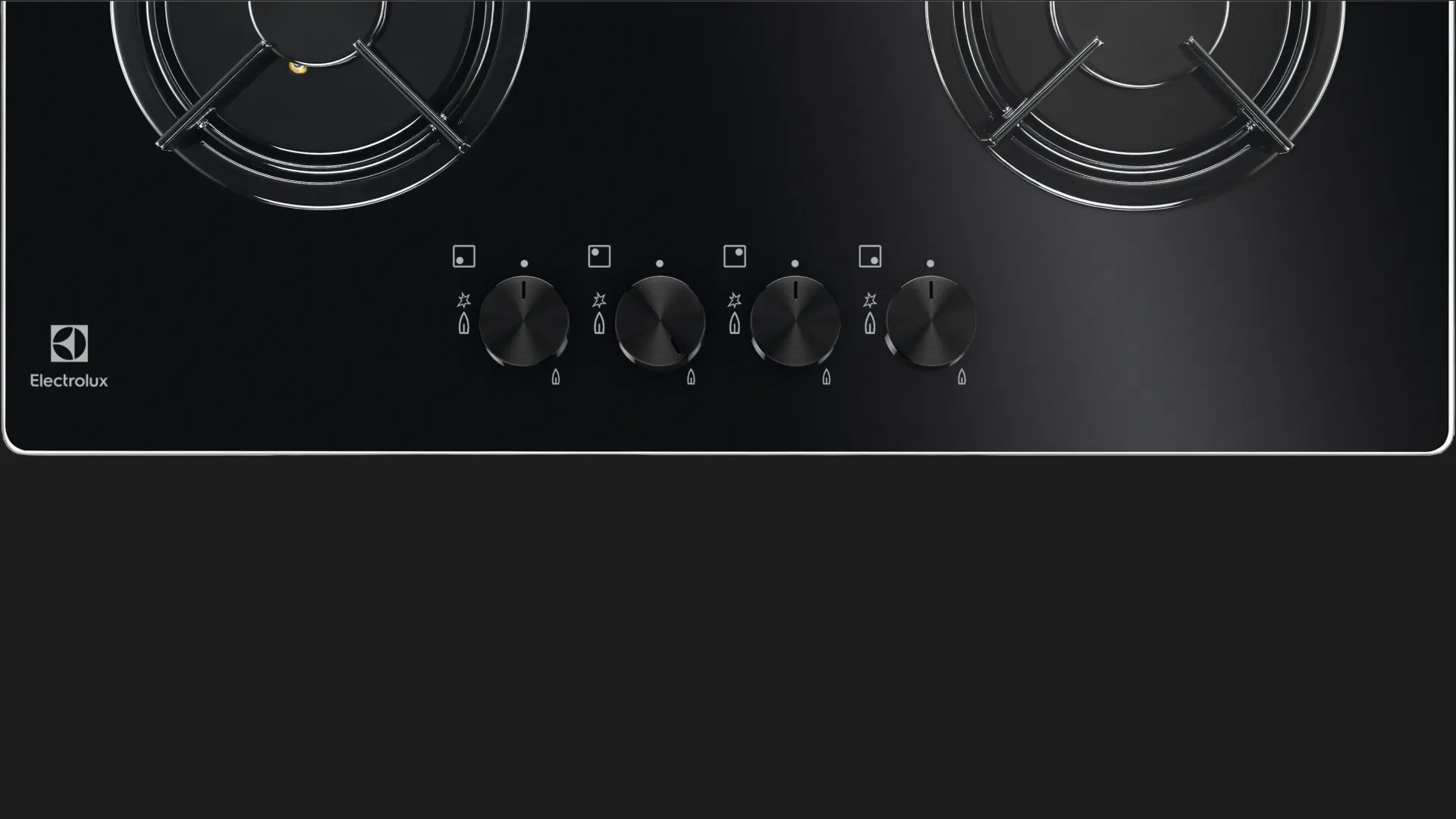 Варильна поверхня Electrolux газова на склі, 60см (EGT6242NVK) (Black)