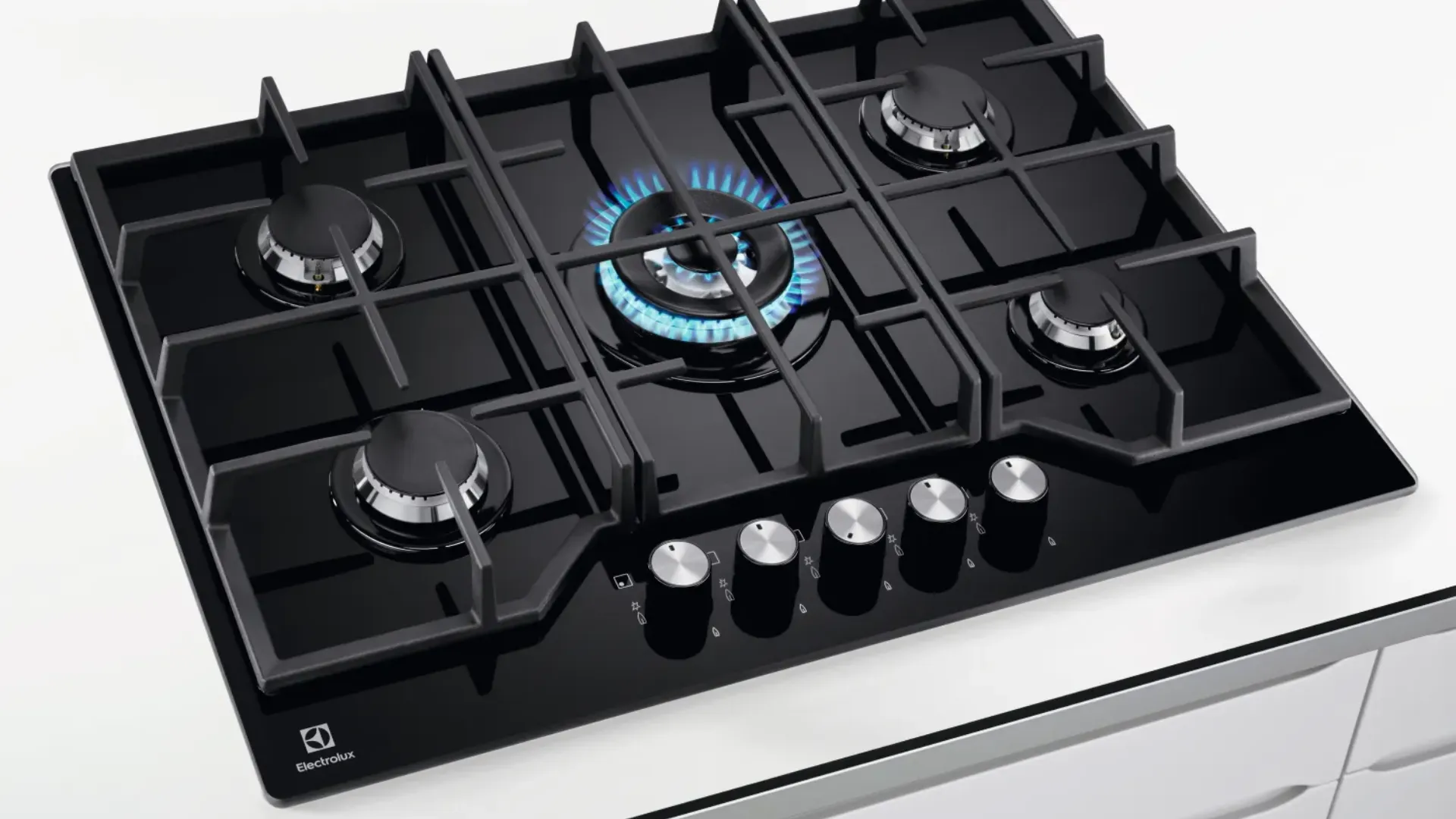 Варильна поверхня Electrolux газова на склі, 75см, чавун (KGG75362K) (Black)