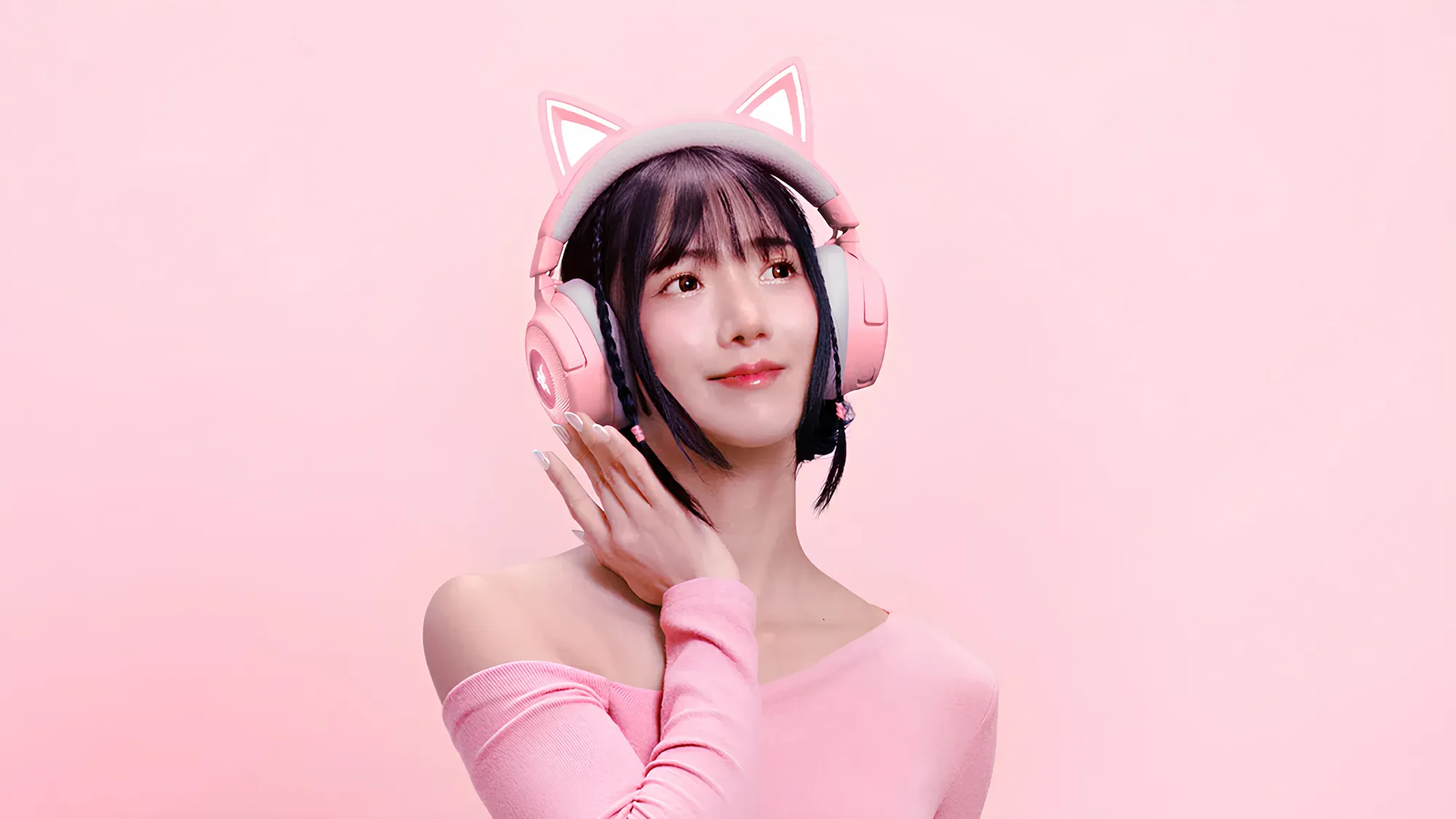 Игровая гарнитура RAZER Kraken Kitty V3 PRO (Quartz) (RZ04-05170200-R3M1) (UA)
