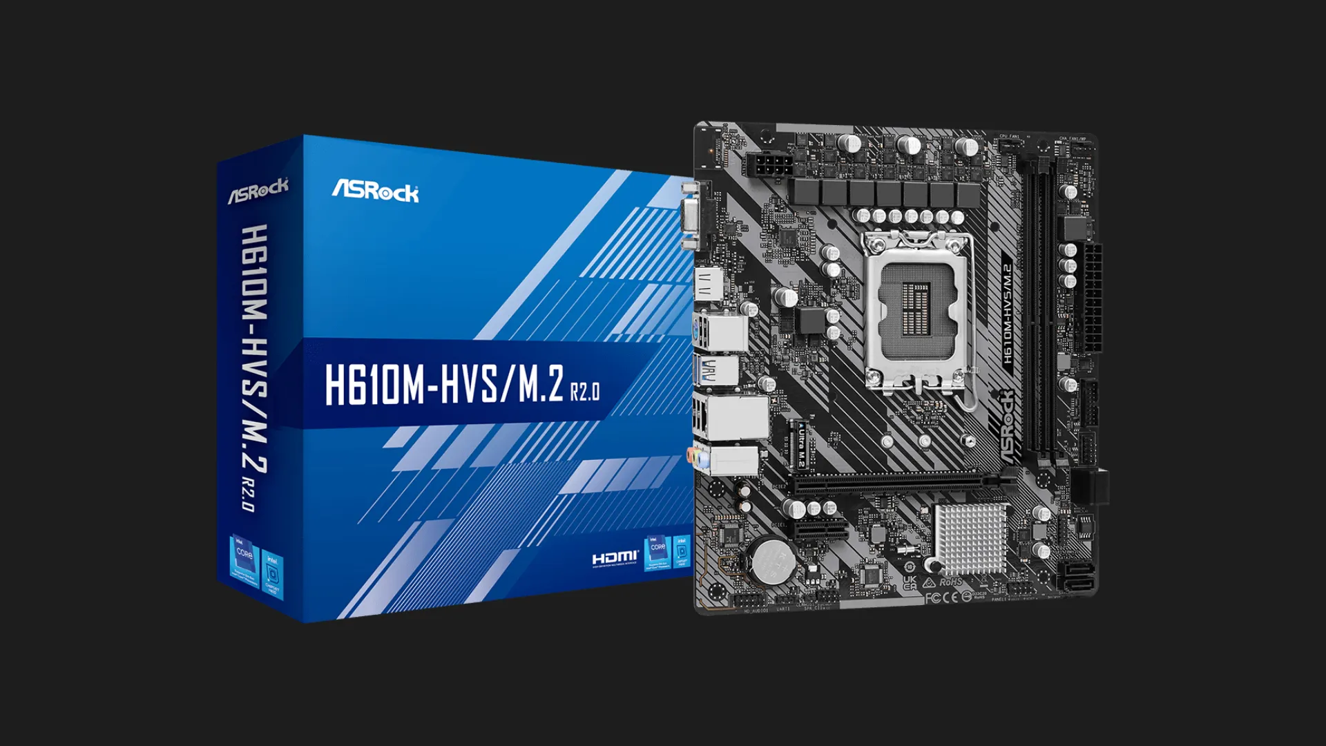 Материнська плата ASRock H610M-HVS/M.2 R2.0 (H610M-HVS/M.2 R2.0)