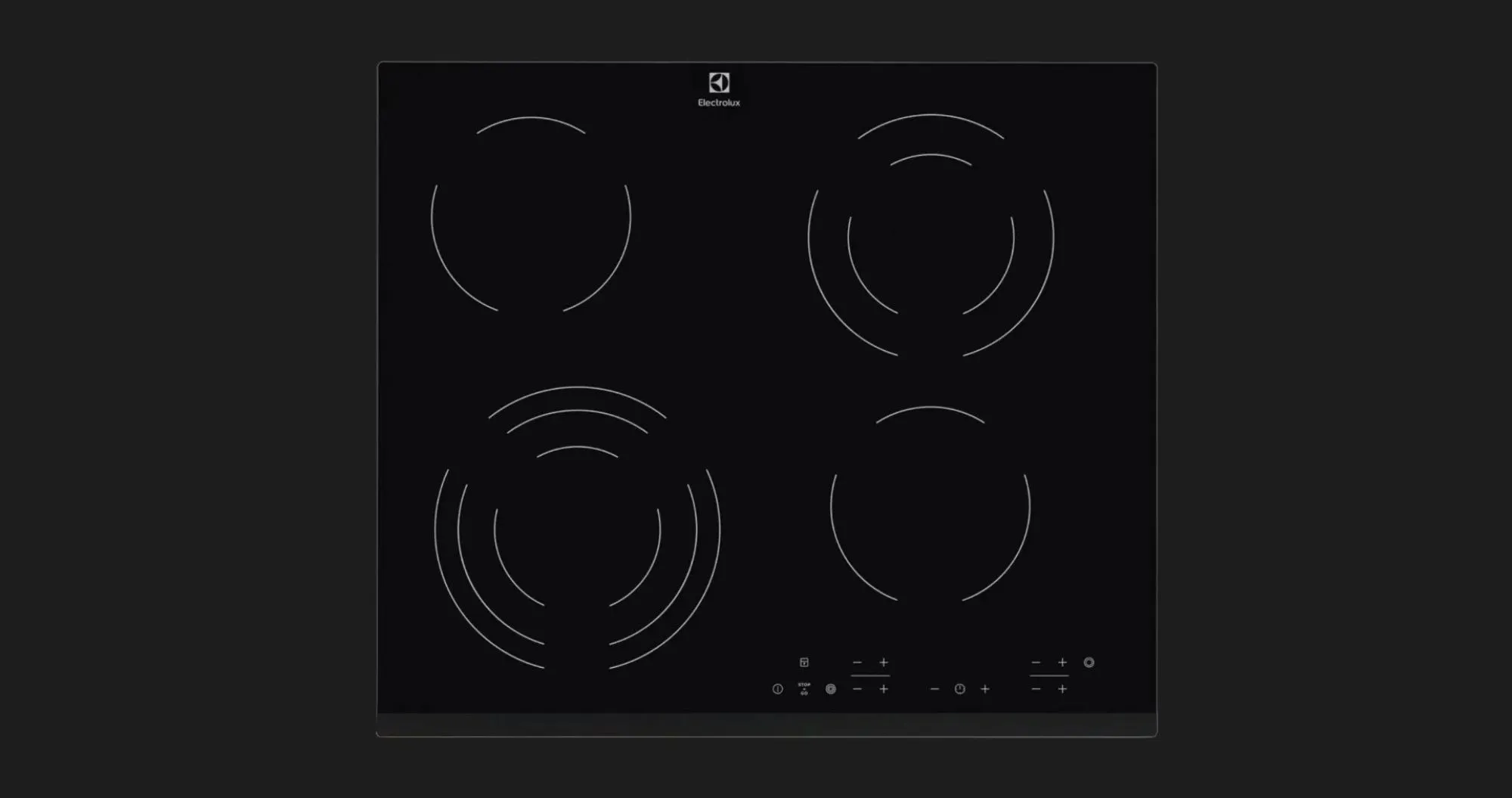 Варильна поверхня Electrolux електрична склокерамічна, 60см (EHF6342XOK) (Black)