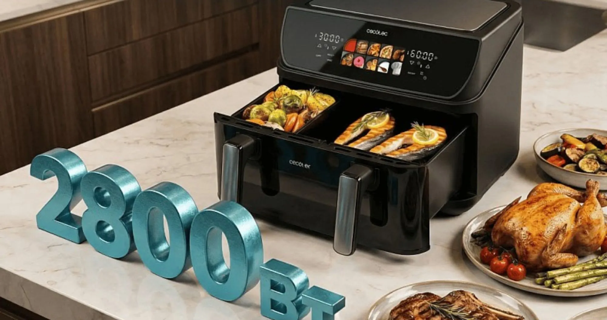 Мультипіч Cecotec Cecofry&Grill Duoheat 10000 (Black)