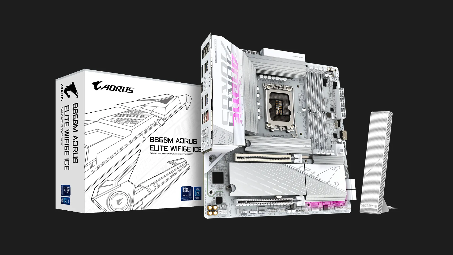 Материнська плата GIGABYTE B860M AORUS ELITE WIFI6E ICE (B860M AORUS ELITE WIFI6E ICE)