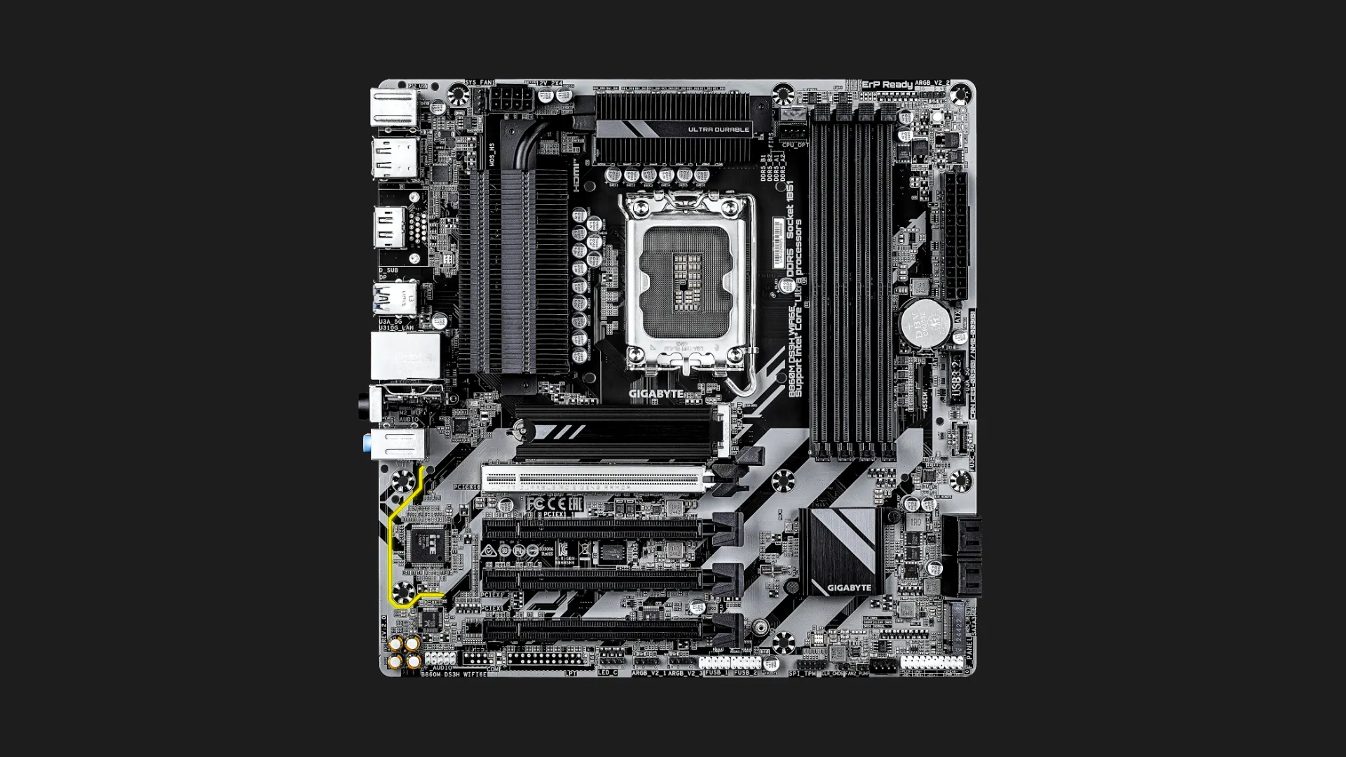 Материнська плата GIGABYTE B860M DS3H WIFI6E (B860M DS3H WIFI6E)