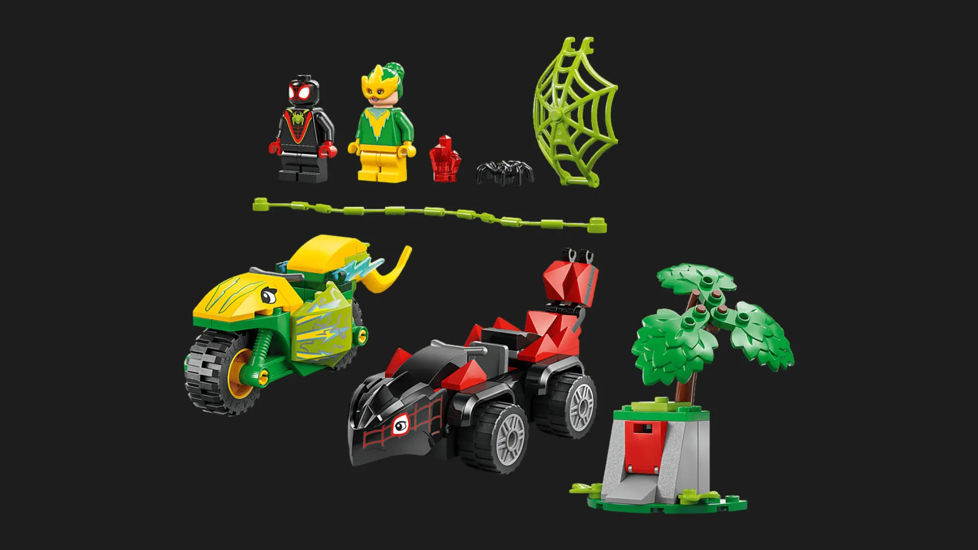 Конструктор LEGO Marvel Гонки на электромобилях с динозаврами (11198)