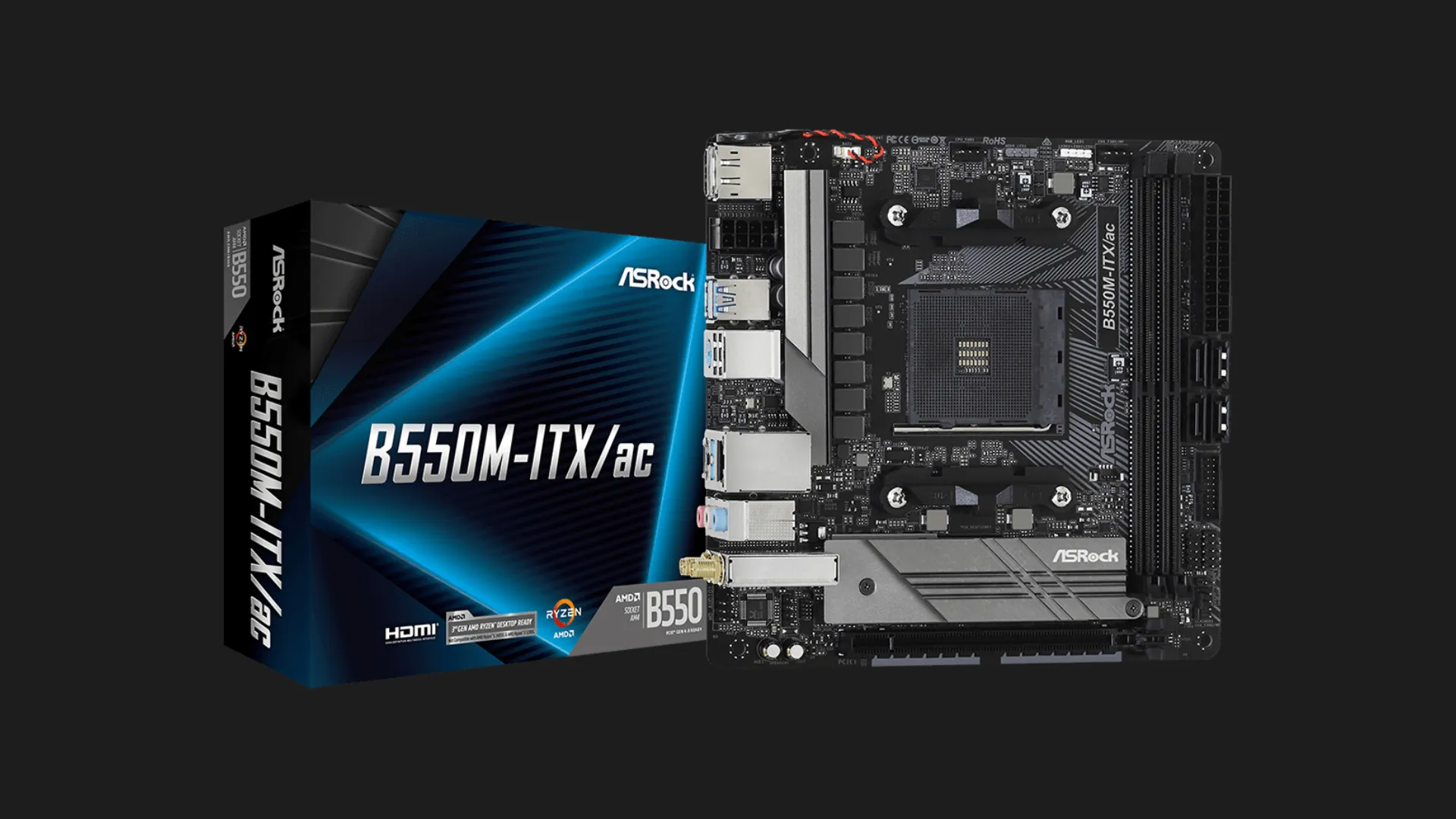 Материнська плата ASRock B550M-ITX/AC (B550M-ITX/AC)