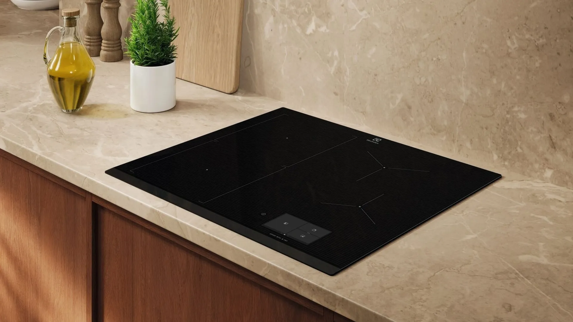 Варочная поверхность Electrolux индукционная, 60см, сенсор дисплей, Hob2Hood (EIS67483) (Black)