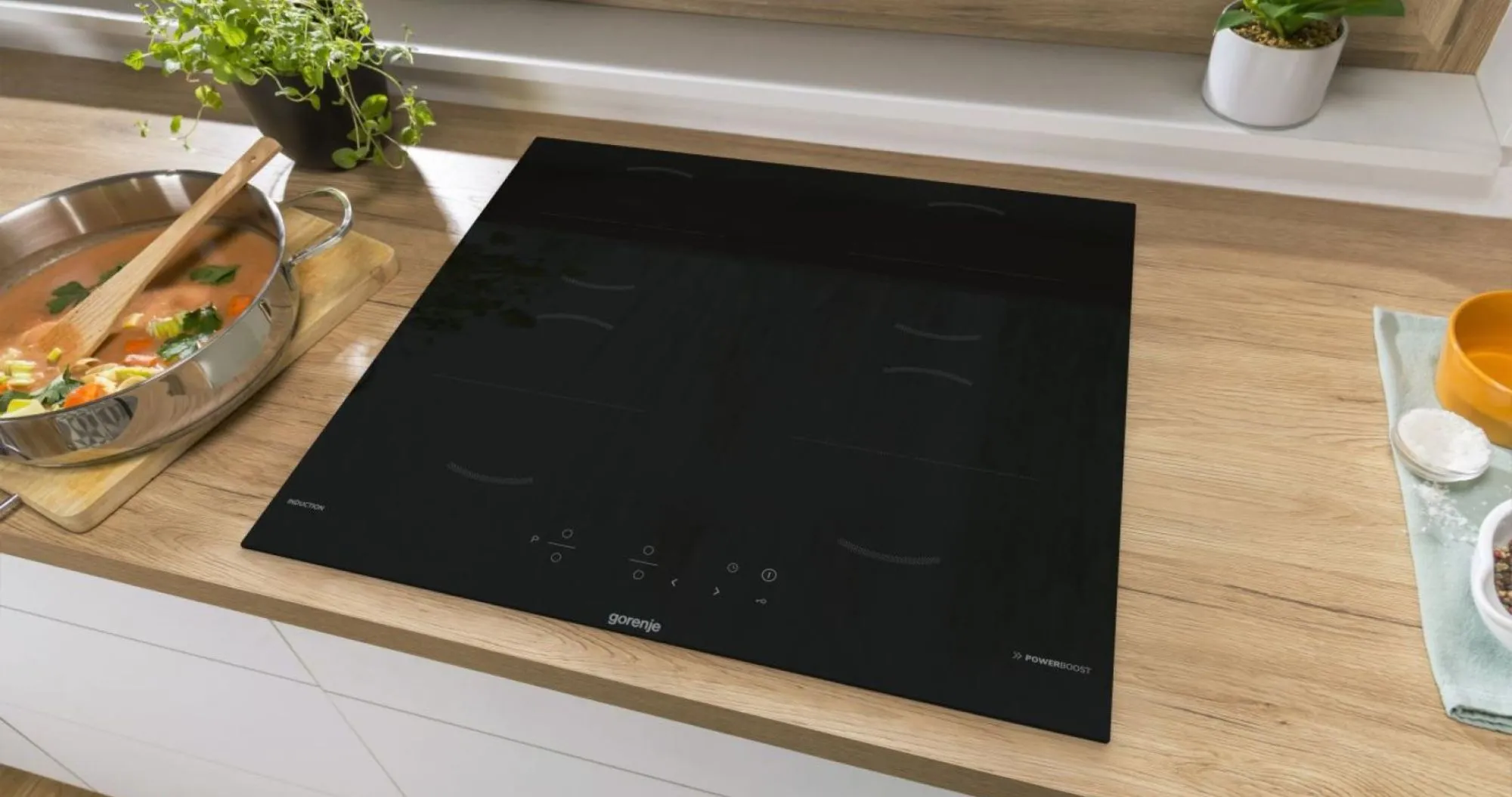 Варильна поверхня Gorenje індукційна, 60см (GI6421SYW) (White)