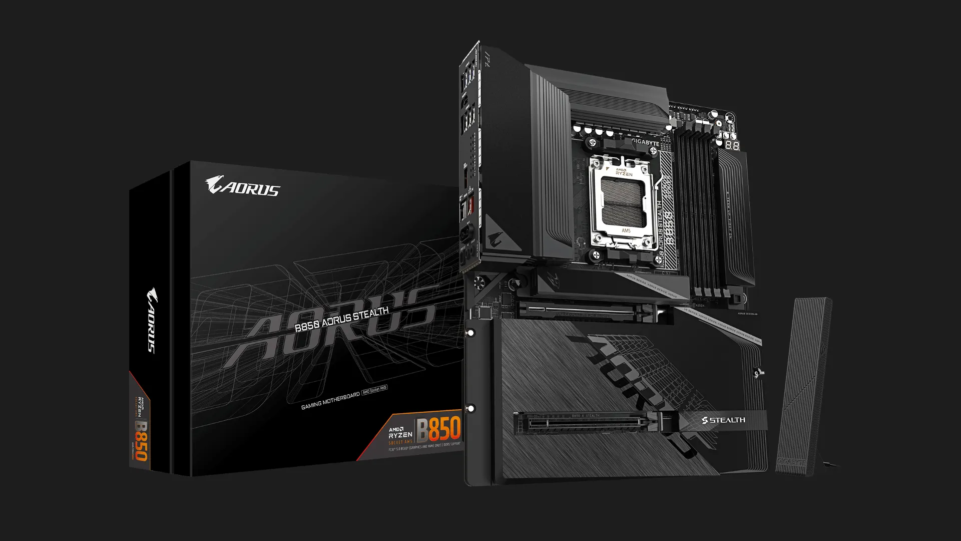 Материнська плата GIGABYTE B850 AORUS STEALTH (B850 AORUS STEALTH)