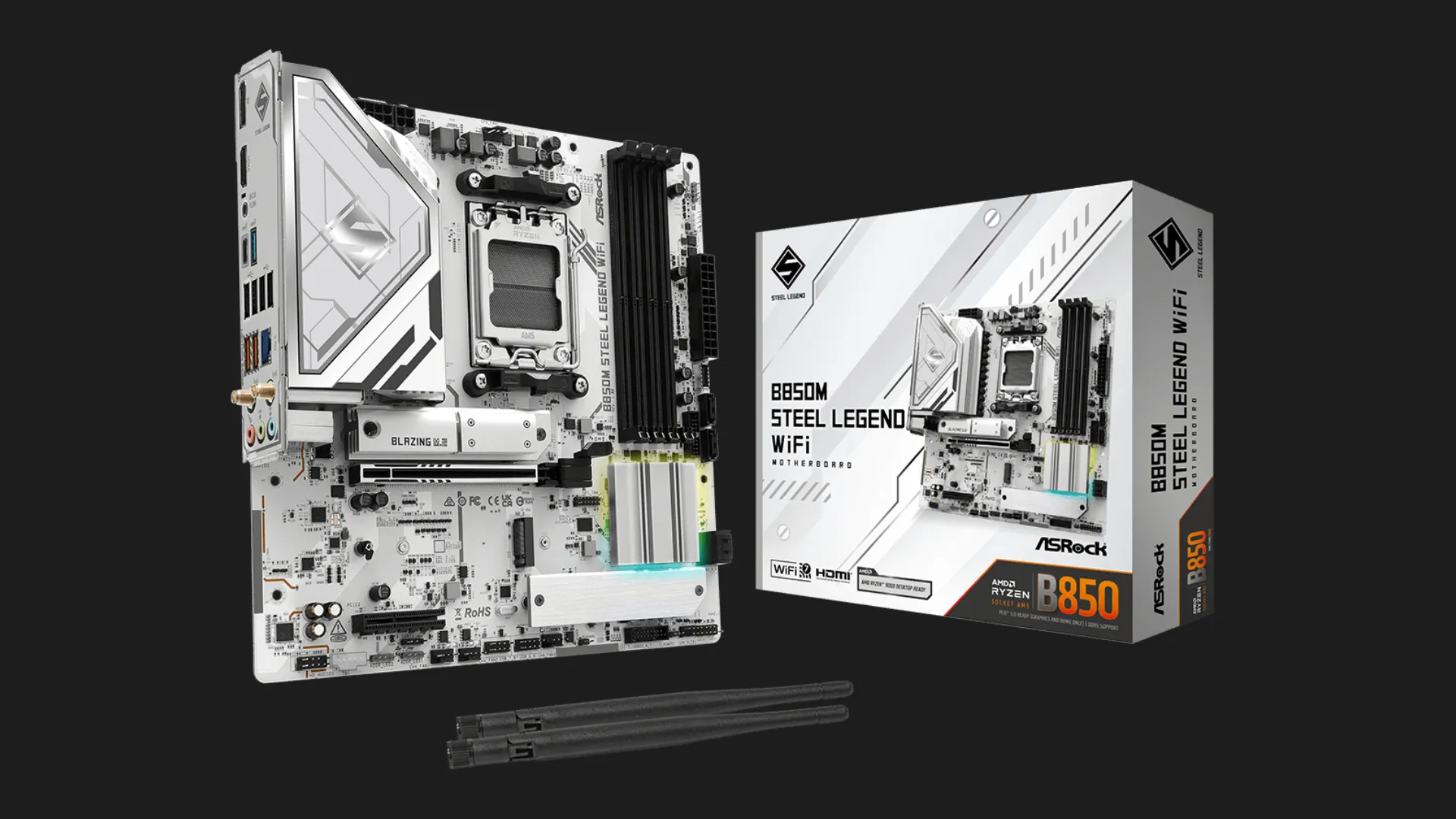 Материнська плата ASRock B850M STEEL LEGEND WIFI (B850M STEEL LEGEND WIFI)