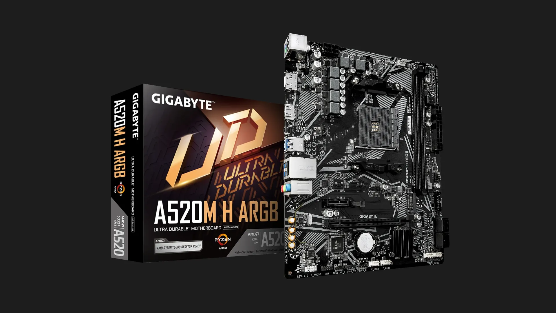 Материнская плата GIGABYTE A520M H ARGB (A520M H ARGB)