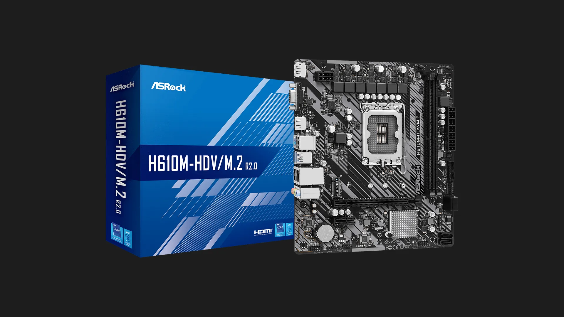 Материнська плата ASRock H610M-HDV/M.2 R2.0 (H610M-HDV/M.2 R2.0)