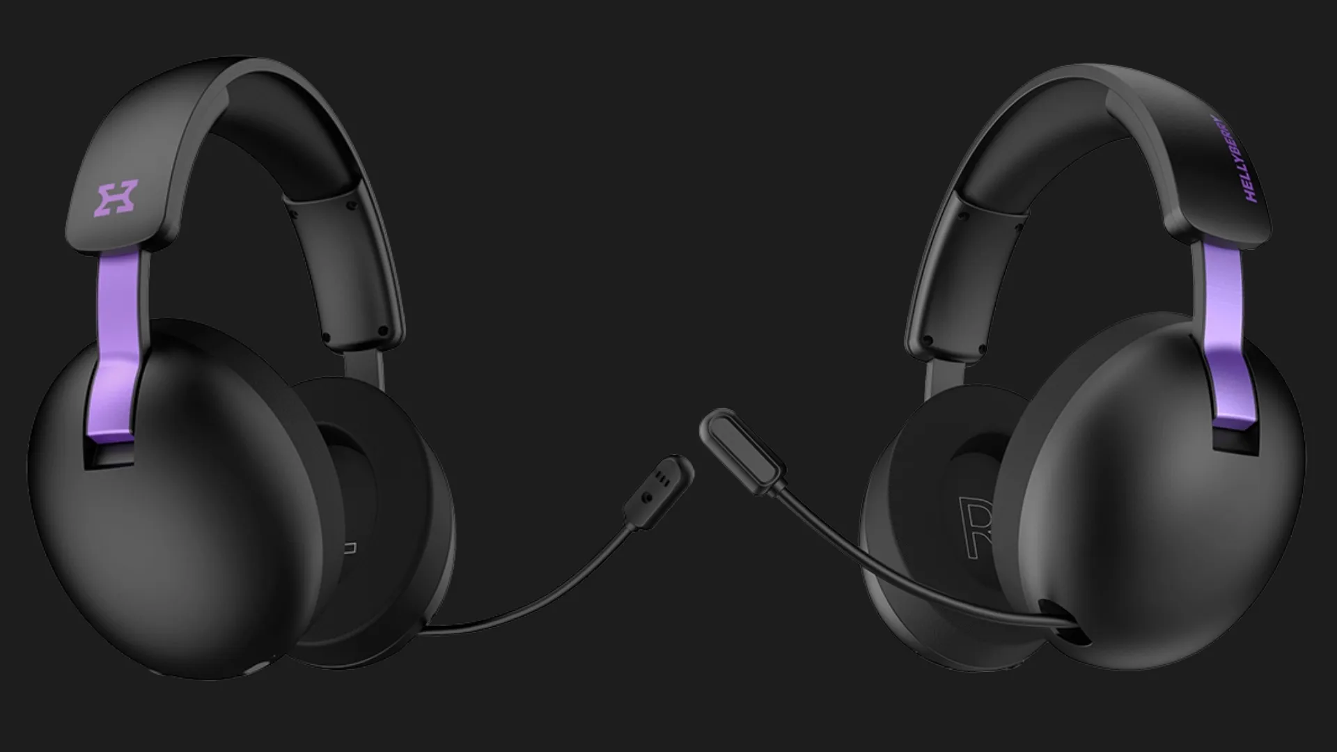Игровая гарнитура HATOR Hellyberry HH30 wireless (Black/Violet) (HH30_wireless_BV) (UA)