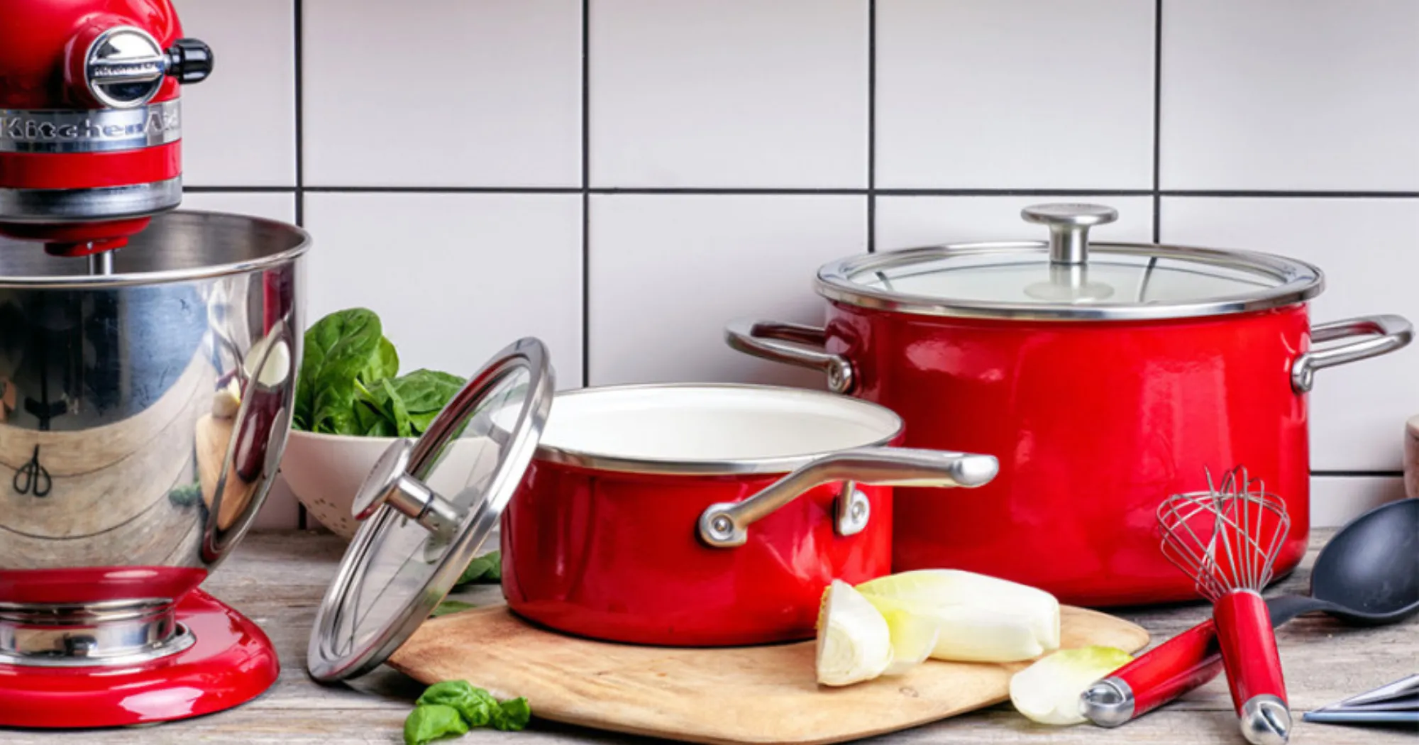 Каструля з кришкою KitchenAid Steel Core, 24 см, 6 л (Red) (CC003270-001)