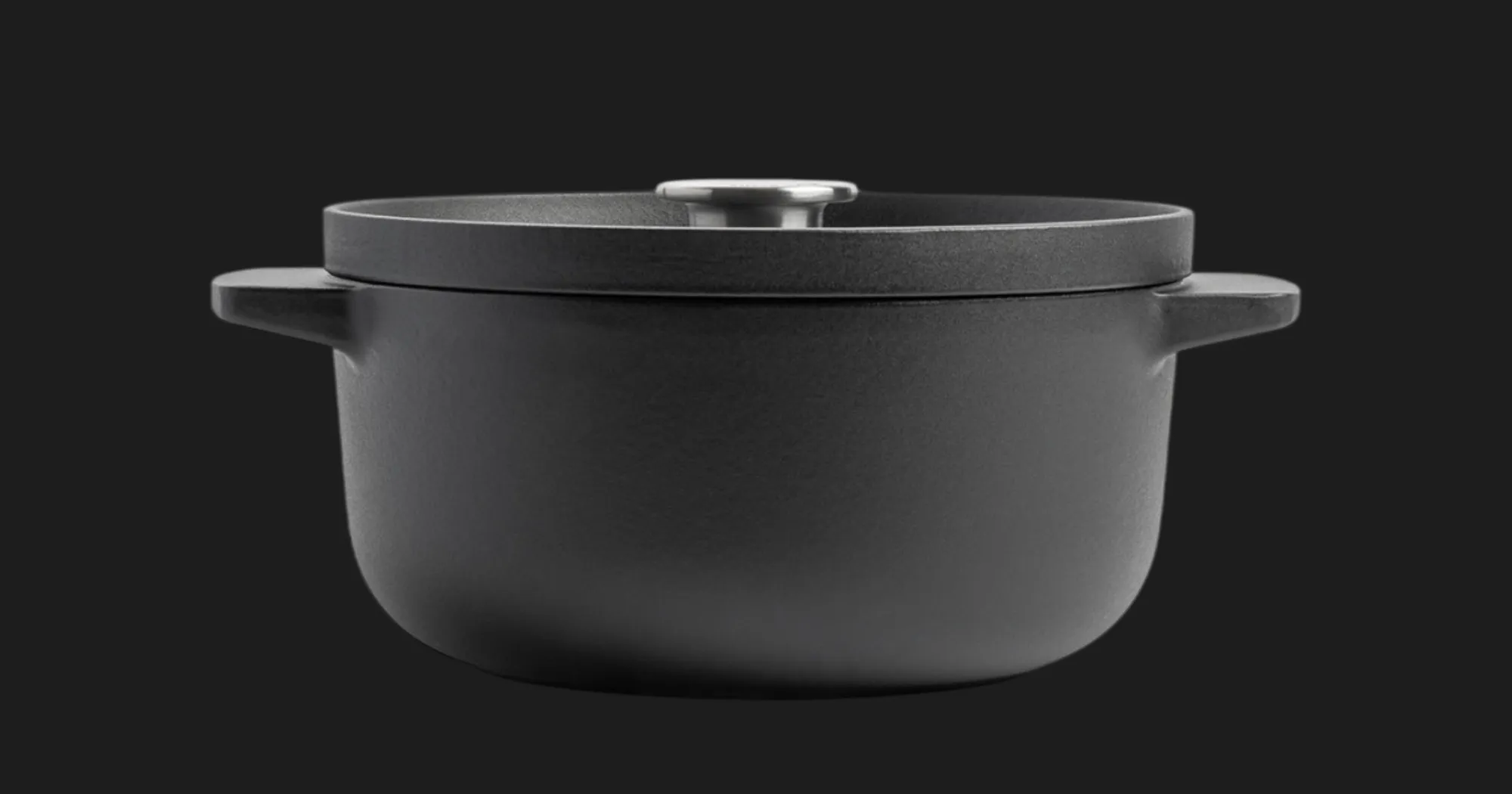Каструля чавунна з кришкою KitchenAid Matte Oven-to-table, 22 см, 3,3 л (Black) (CC004899-001)