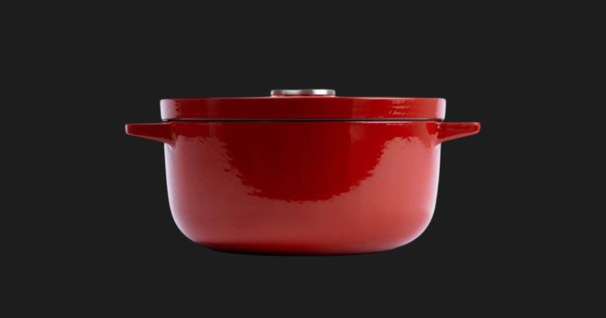 Каструля чавунна з кришкою KitchenAid, 22 см, 3,3 л (Red) (CC006057-001)