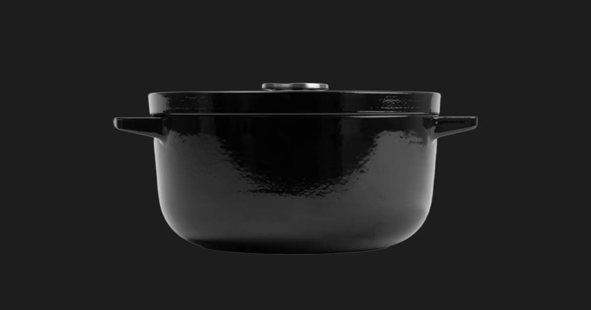 Каструля чавунна з кришкою KitchenAid, 22 см, 3,3 л (Black) (CC006058-001)