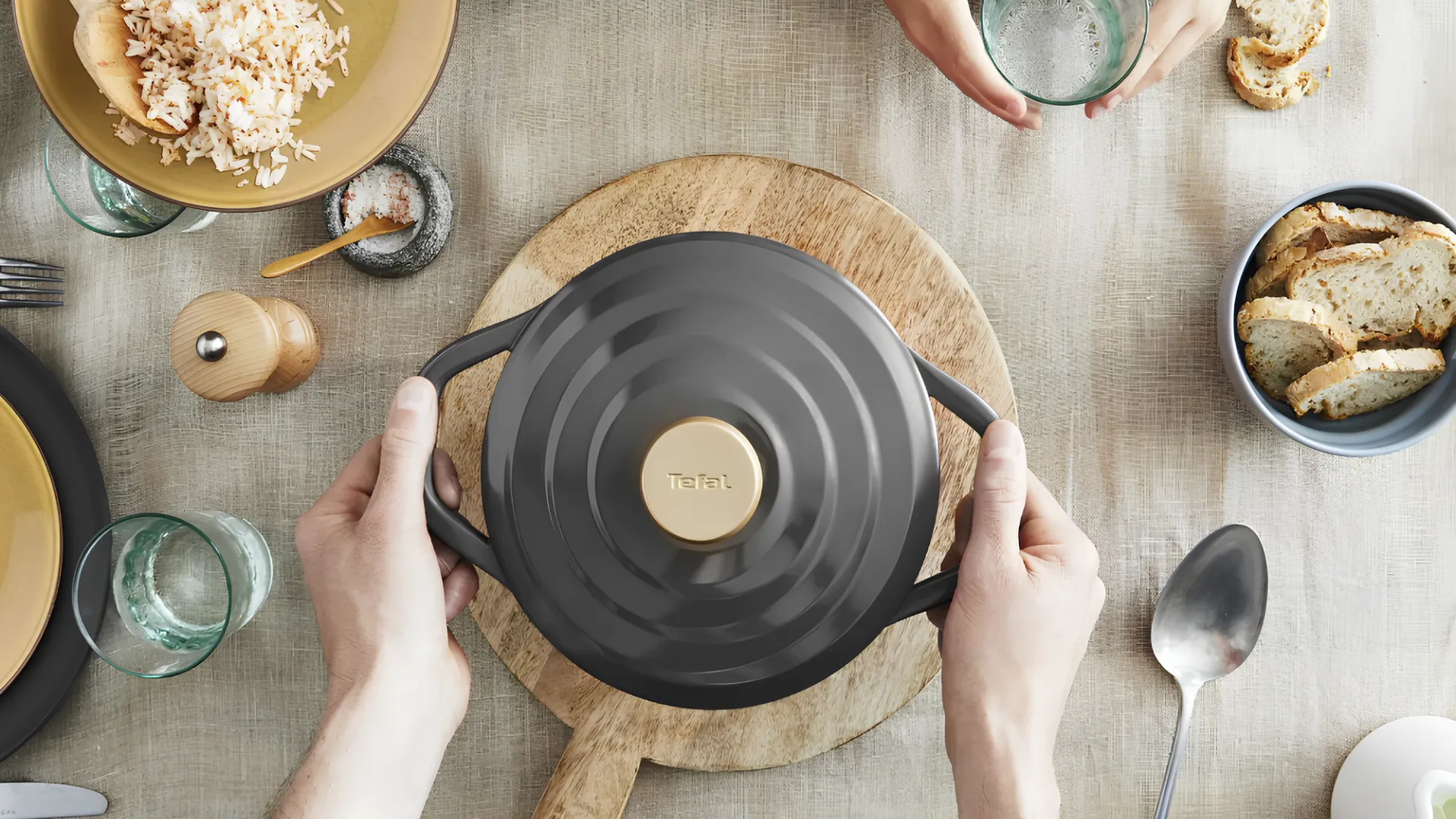 Каструля з кришкою Tefal Air з кришкою 3.1л (Dark Gray) (E2554404)