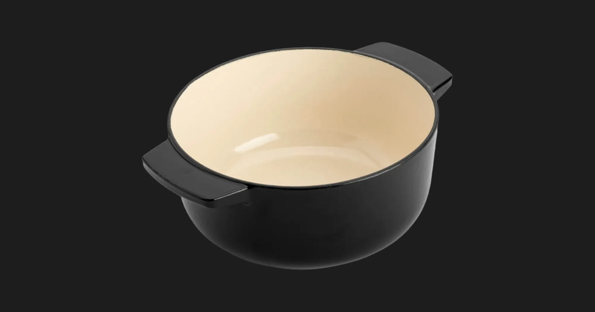 Каструля чавунна з кришкою KitchenAid, 22 см, 3,3 л (Black) (CC006058-001)