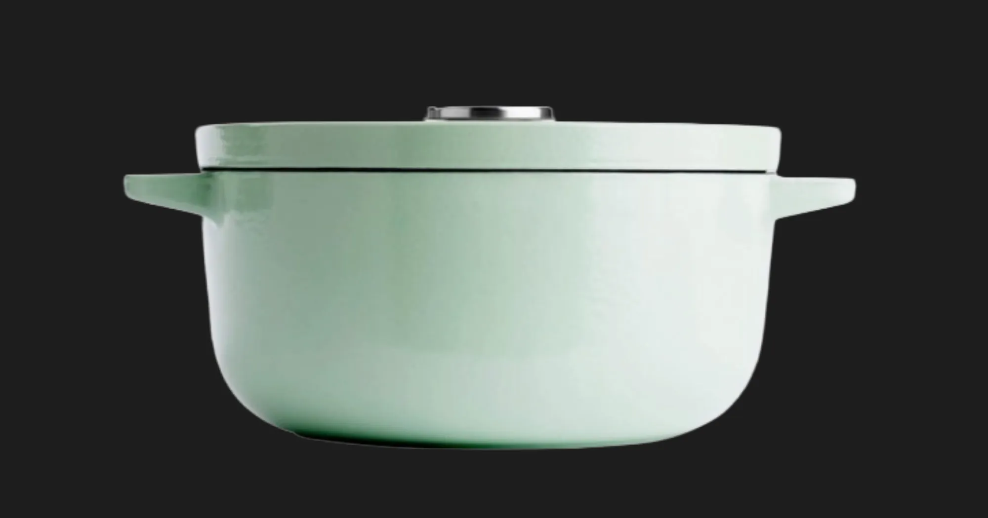 Каструля чавунна з кришкою KitchenAid, 22 см, 3,3 л (Mint) (CC007433-001)