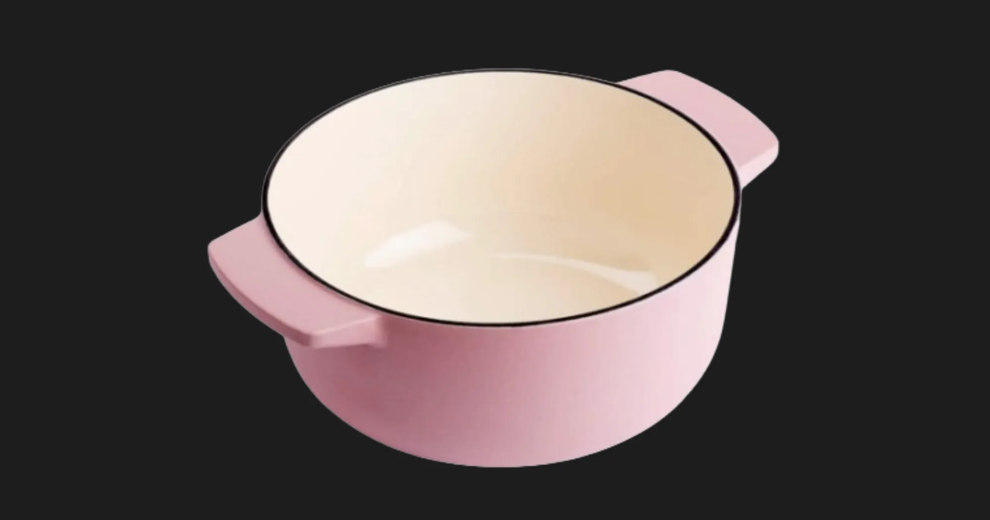 Каструля чавунна з кришкою KitchenAid, 22 см, 3,3 л (Pink) (CC007430-001)