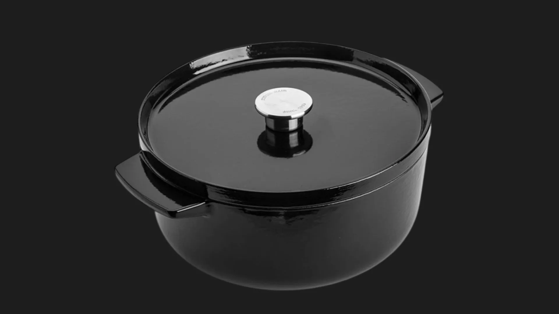 Каструля чавунна з кришкою KitchenAid, 26 см, 5,2 л (Black) (CC006061-001)