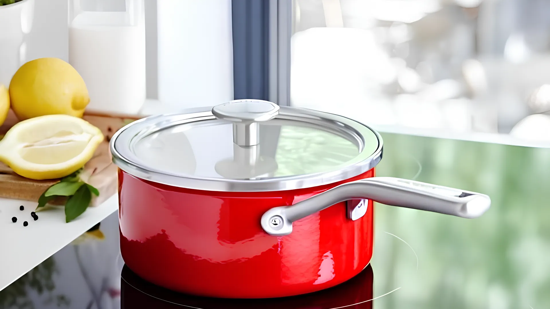 Ківш з кришкою KitchenAid Steel Core 16 см 1.3 л (Red) (CC003287-001)