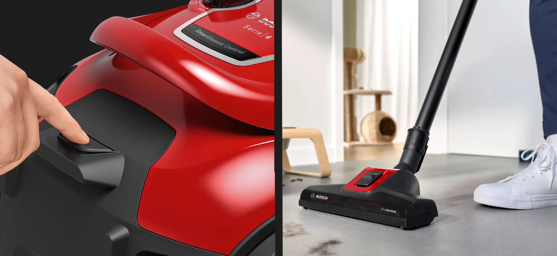 Пилосос безмішковий Bosch Serie 6 (BGS41PET1) (Red)