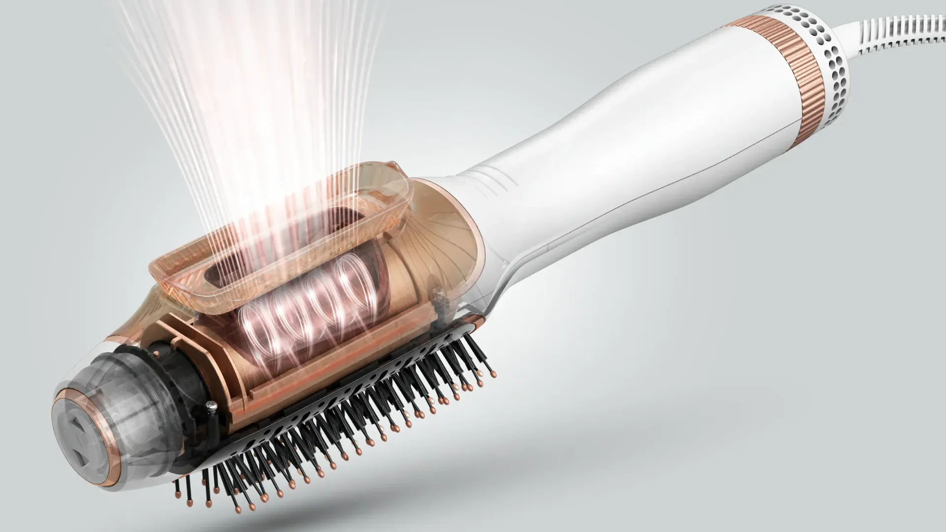 Фен-щетка Rowenta Reverso Dry&amp;Brush 2в1 (White/Gold)