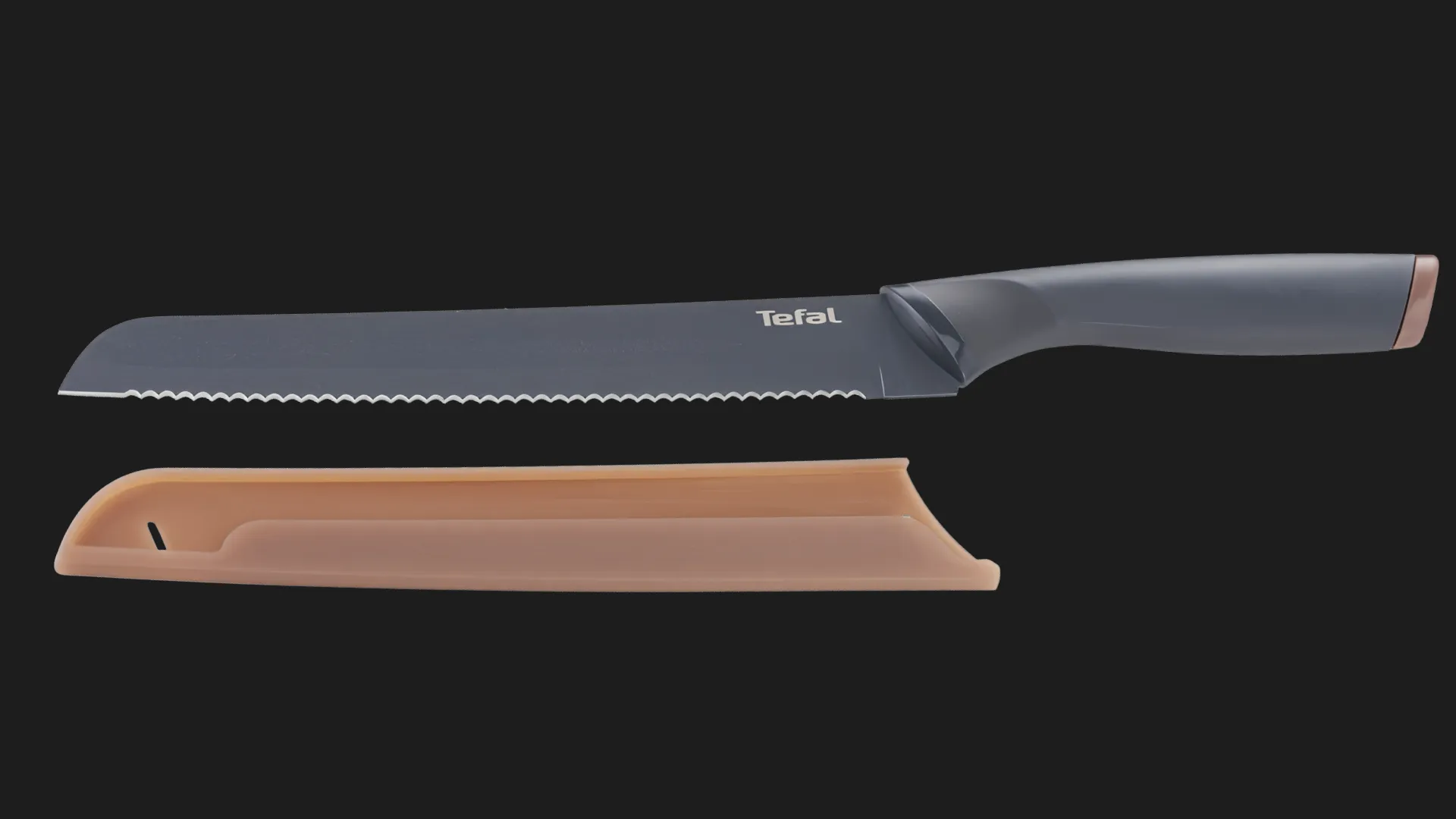 Кухонний ніж для хліба Tefal Fresh Kitchen 20см (Gray) (K1221805)