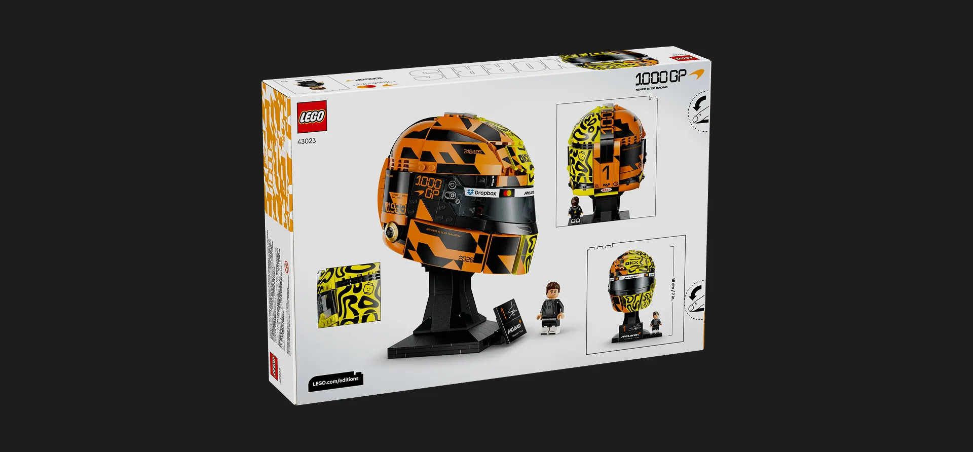 Конструктор LEGO Editions Шлем Ландо Норриса из команды McLaren Mastercard F1 (43023)
