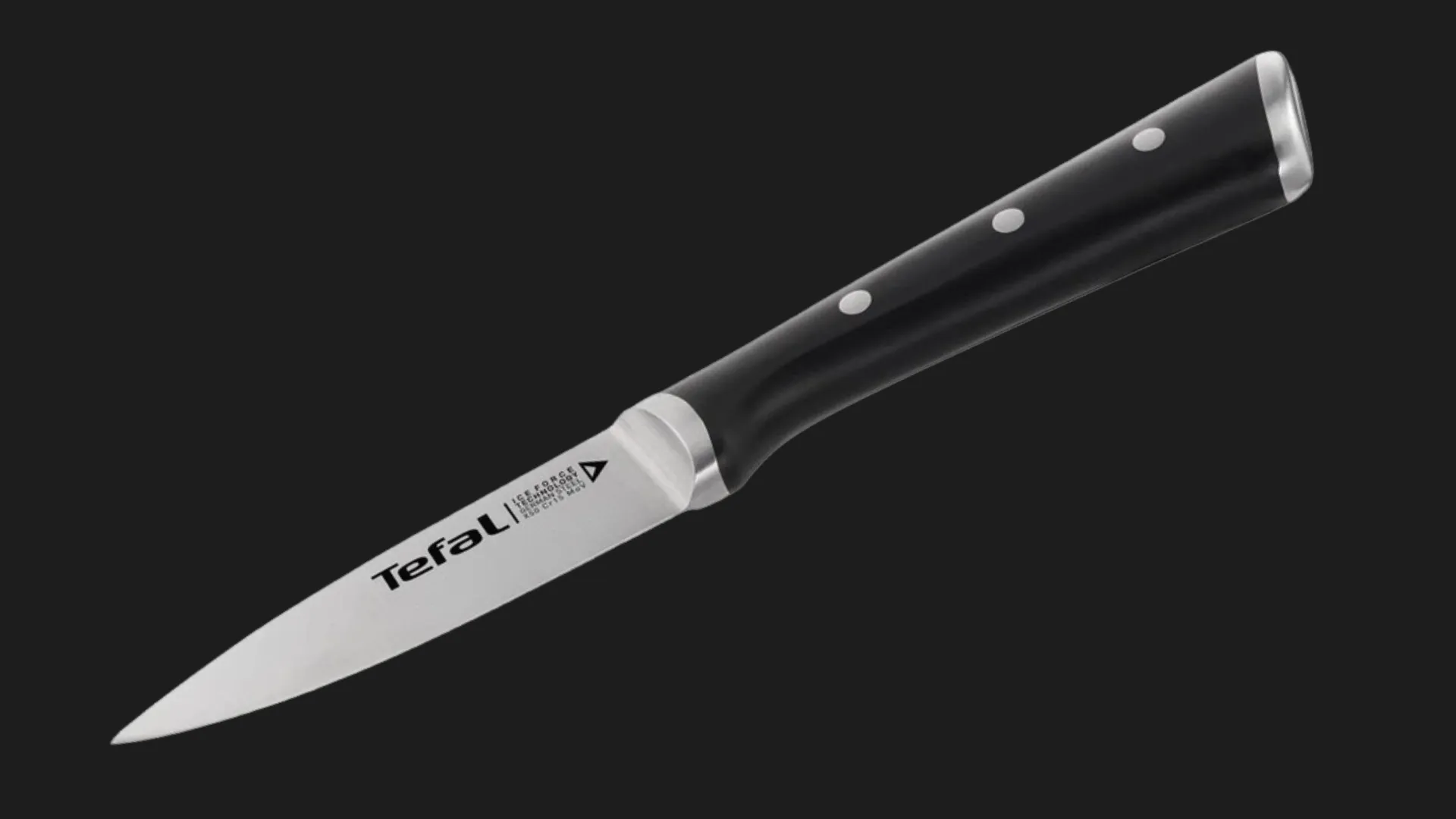 Кухонный нож для чистки овощей Tefal Ice Force 9см (Black) (K2320514)