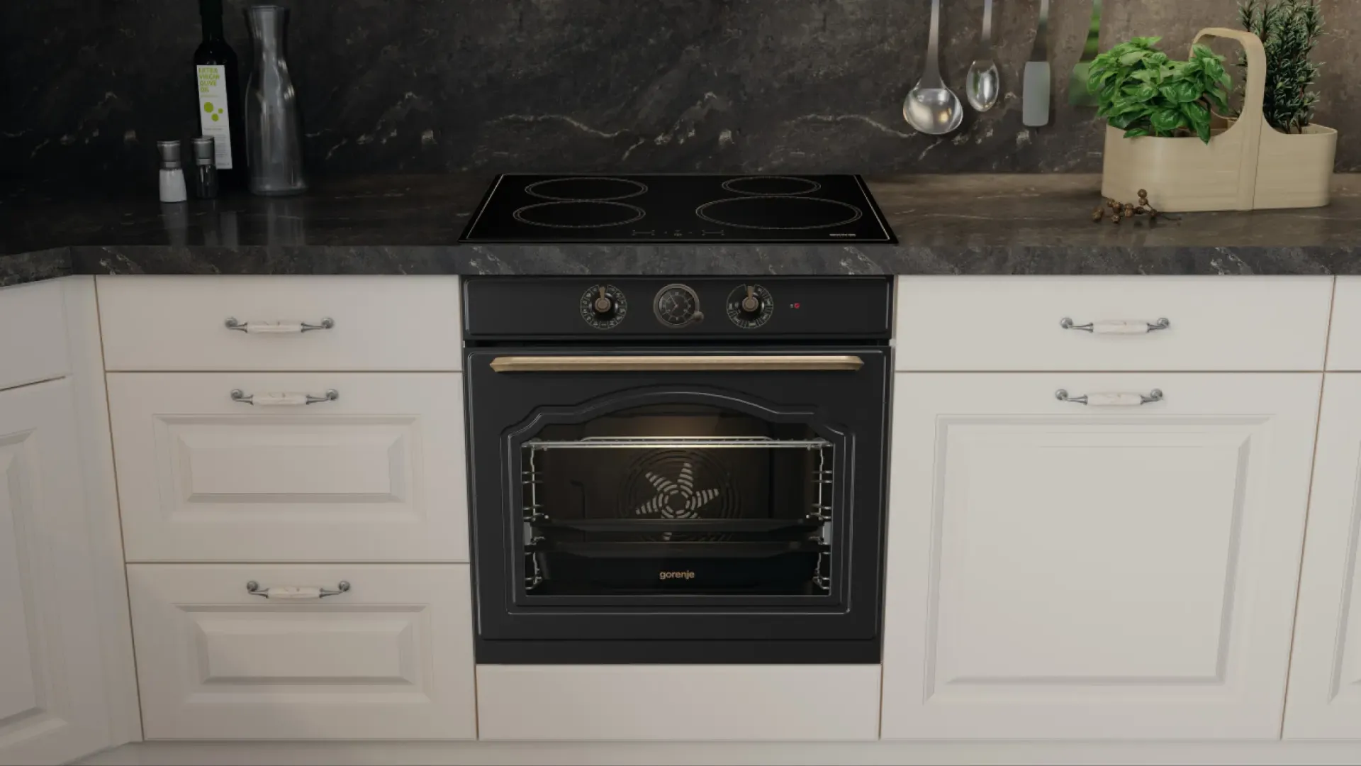 Духова шафа Gorenje електрична, 77л, A+ (BOS67372CLB) (Matte Black)