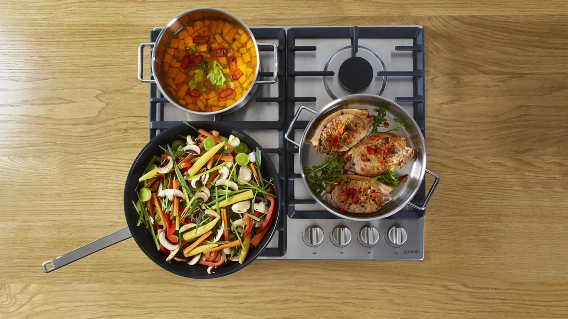 Комплект Gorenje (духовка BO6737E02XK + поверхня G642ABX) (Stainless Steel/Black)
