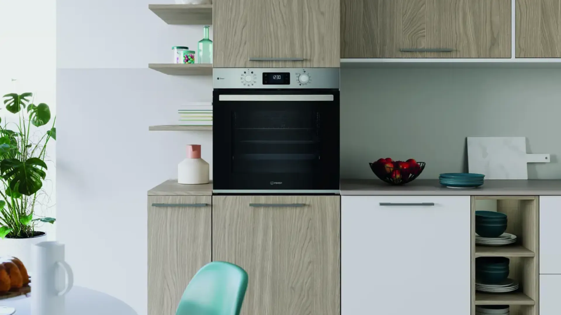 Духовой шкаф Indesit электрический, 71л, A+ (IOK58HSU1X) (Stainless Steel/Black)