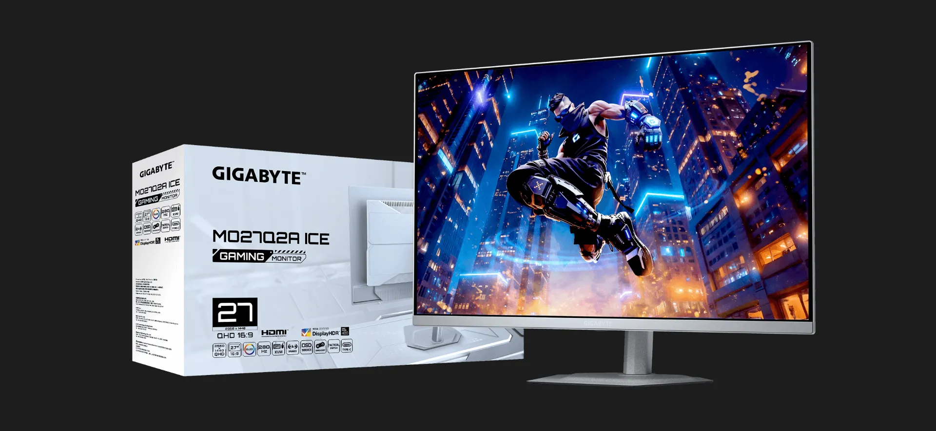 Монітор GIGABYTE 27" MO27Q2A ICE OLED 280Hz