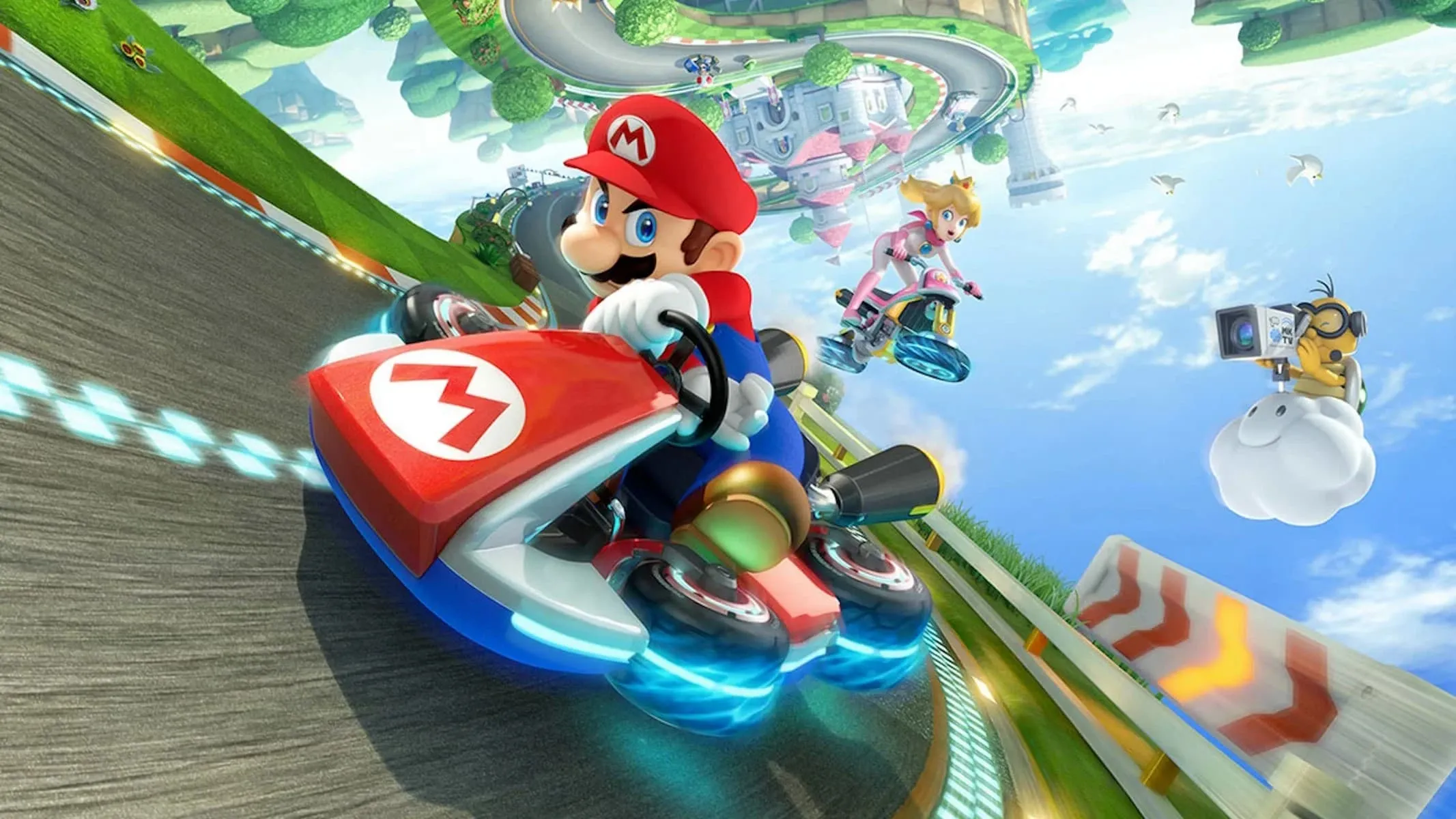 сім’я грає у Mario Kart