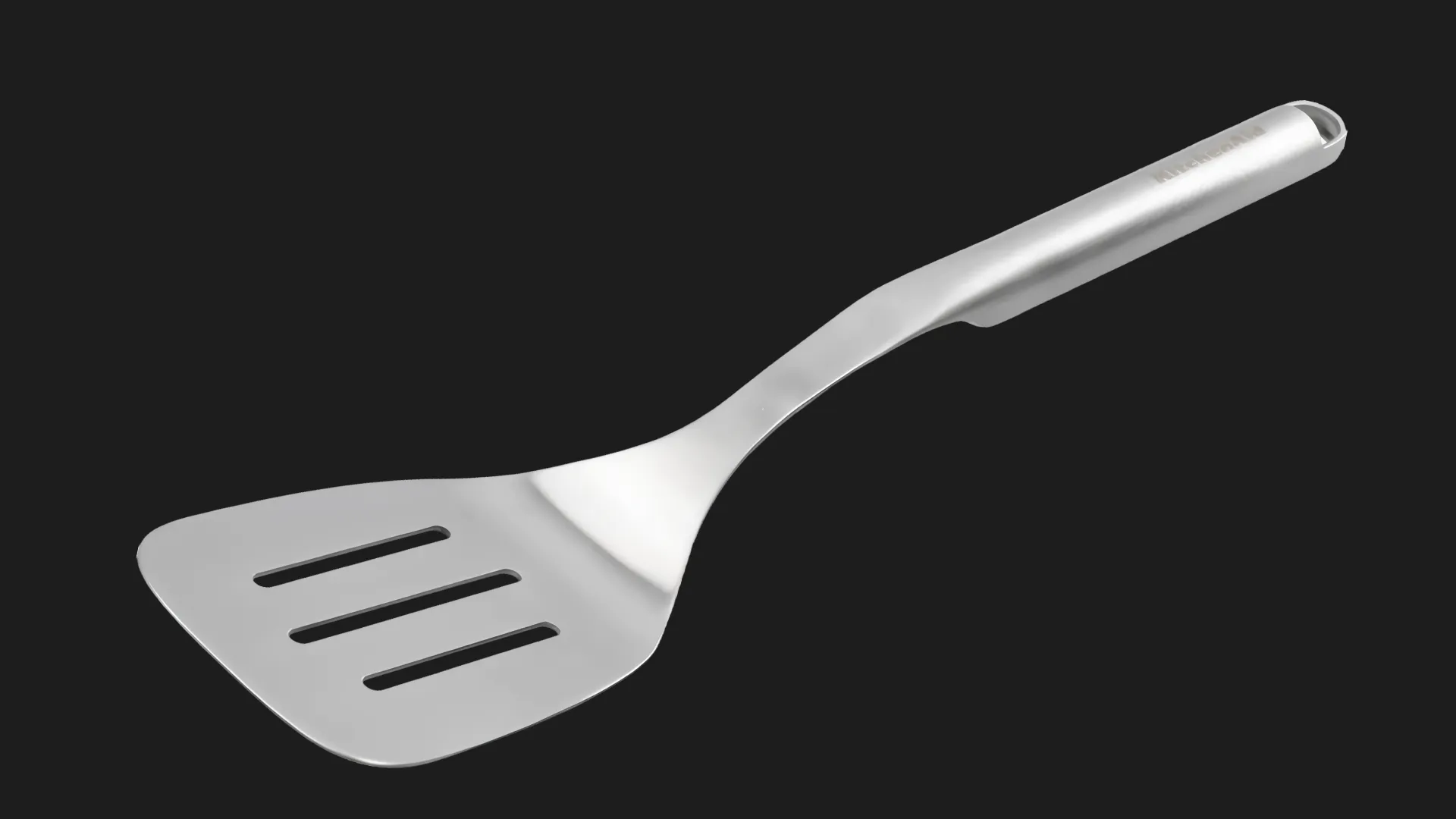 Лопатка кухонна з прорізами KitchenAid Premium 34.6 см (Silver) (KMG002OHSS)