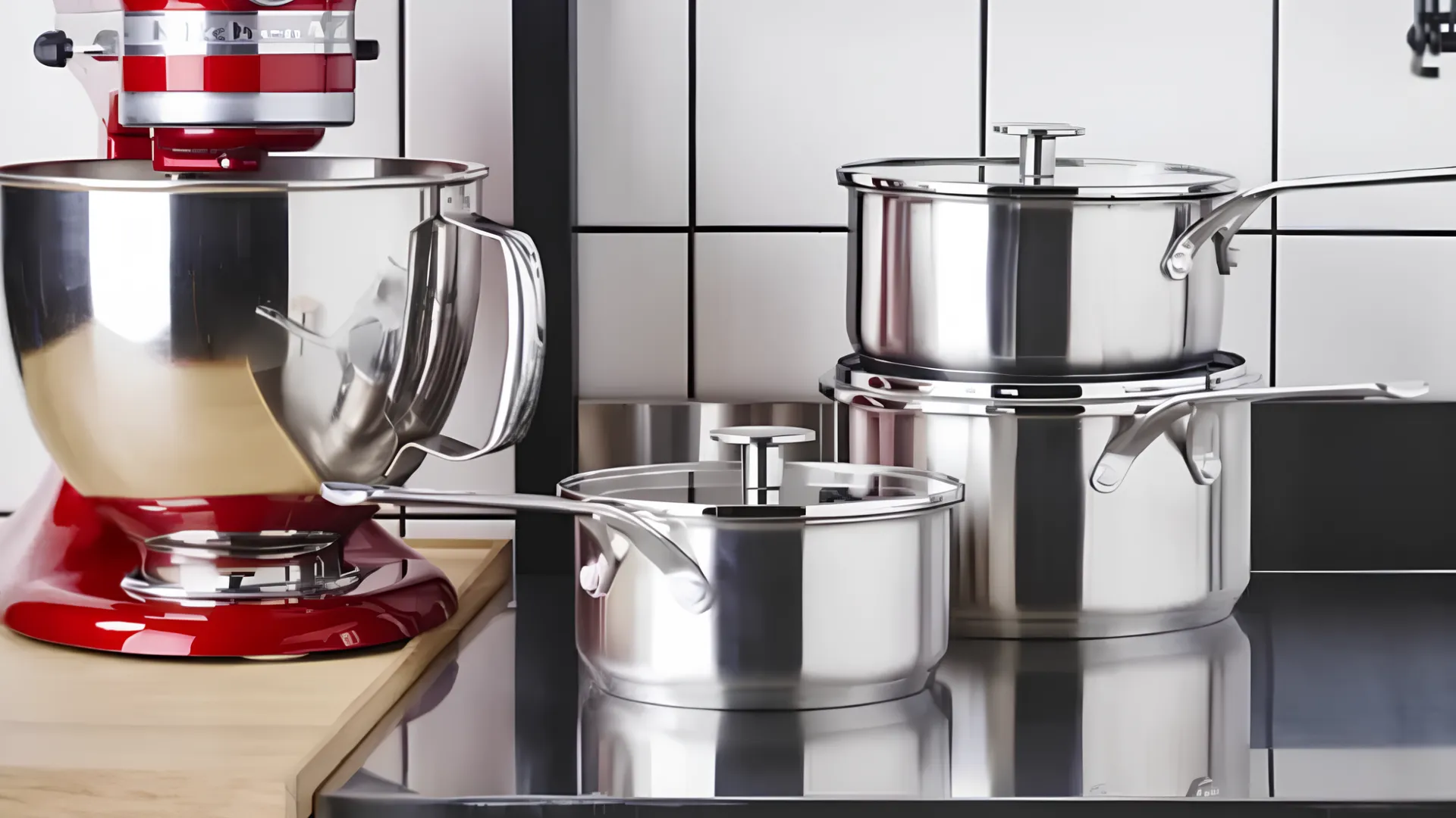 Набір ковшів з кришками KitchenAid SSS (Stainless Steel) (CC005740-001)