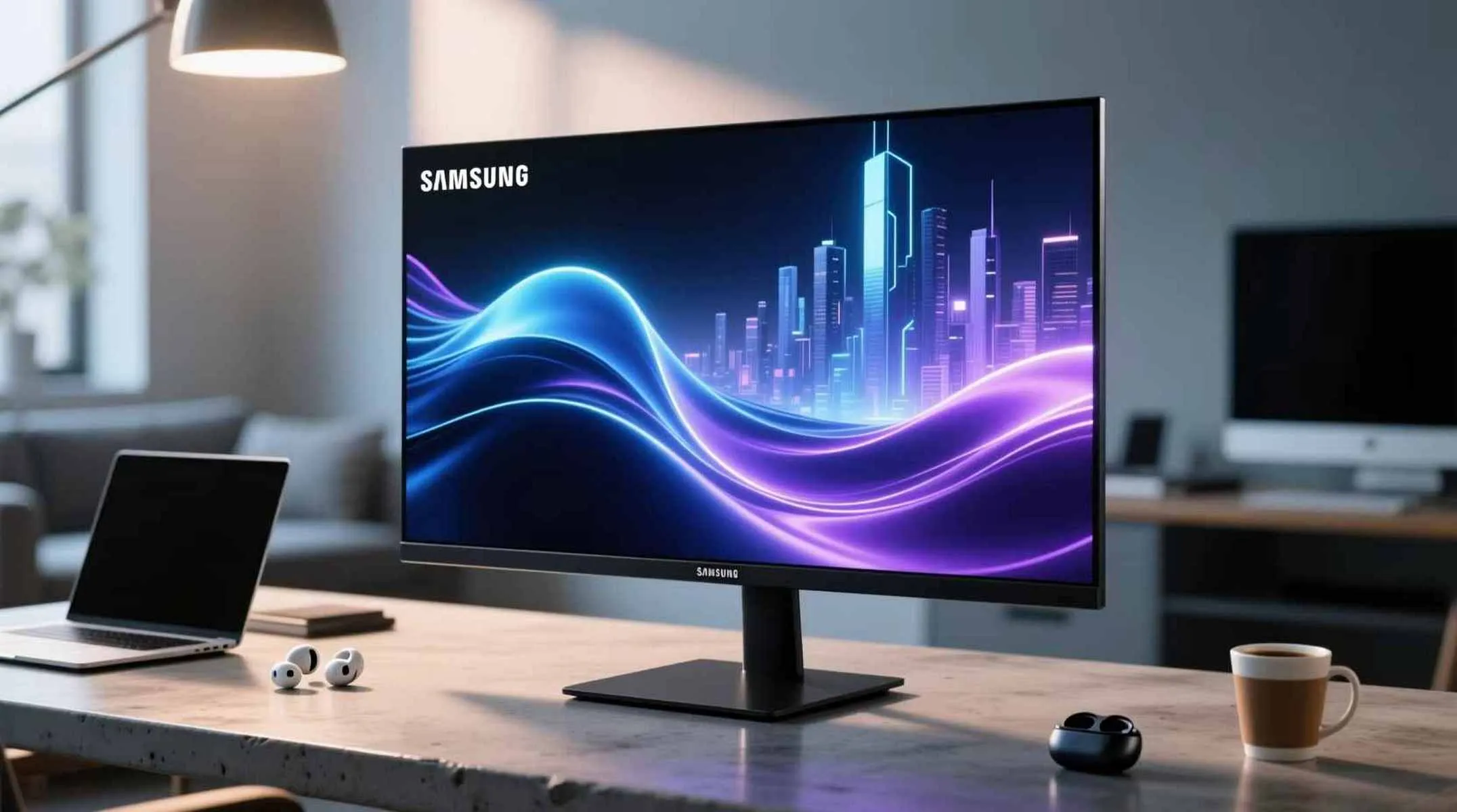 OLED монітор на робочому столі
